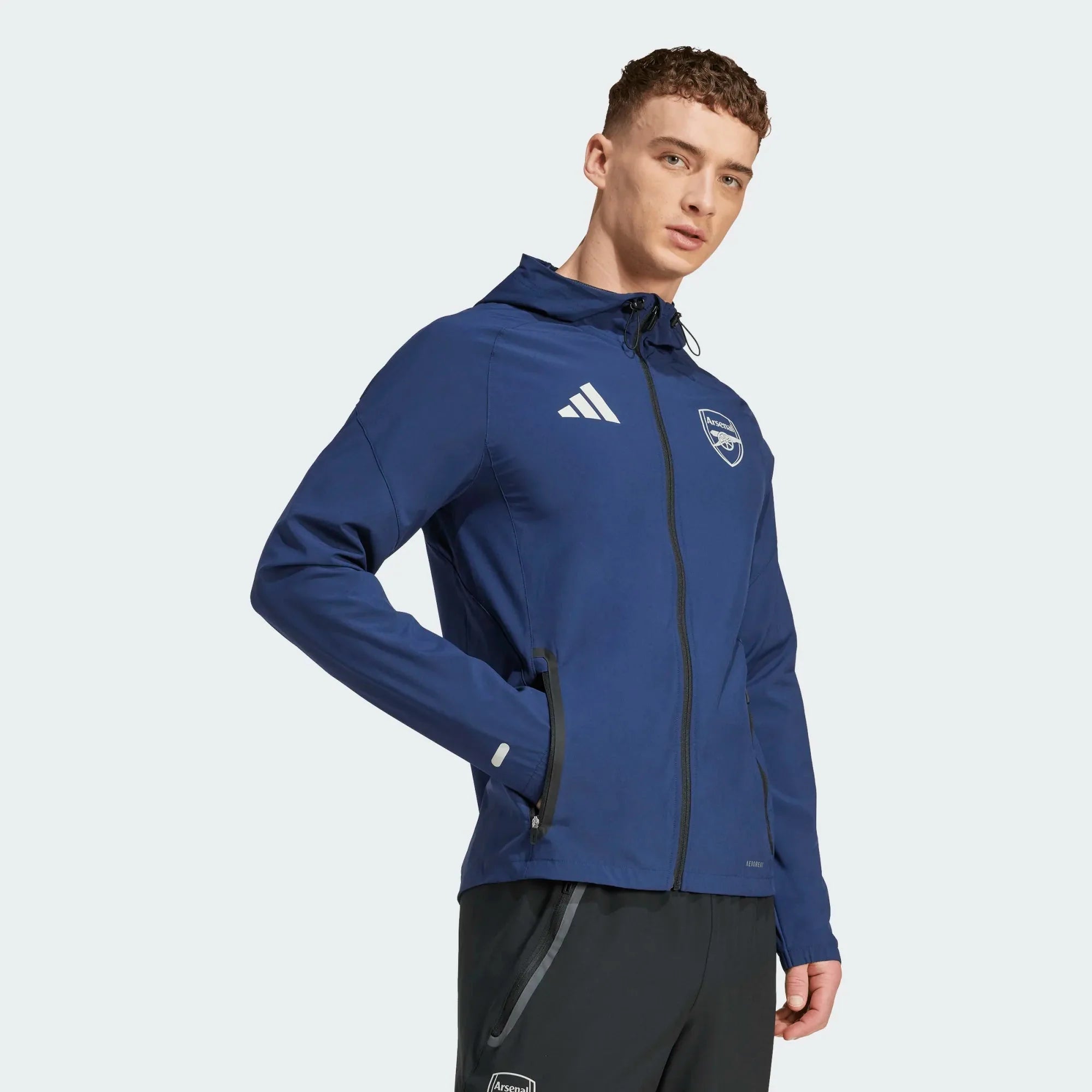 adidas 2025-26 Arsenal Men's Tiro 25 Competition Vis Tech Travel Jacket 3