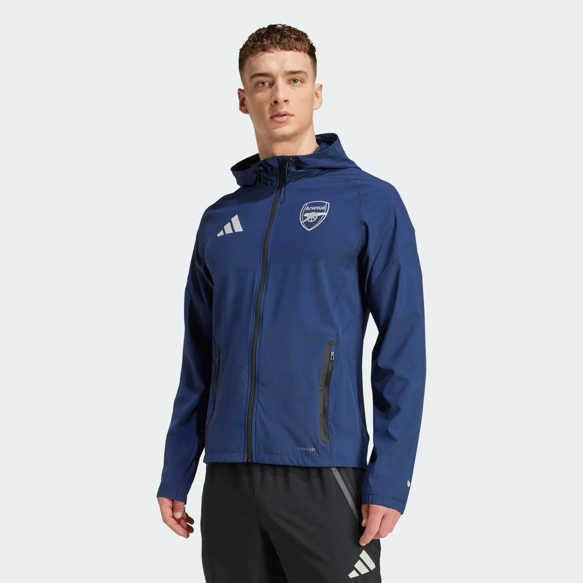 adidas 2025-26 Arsenal Men's Tiro 25 Competition Vis Tech Travel Jacket 2