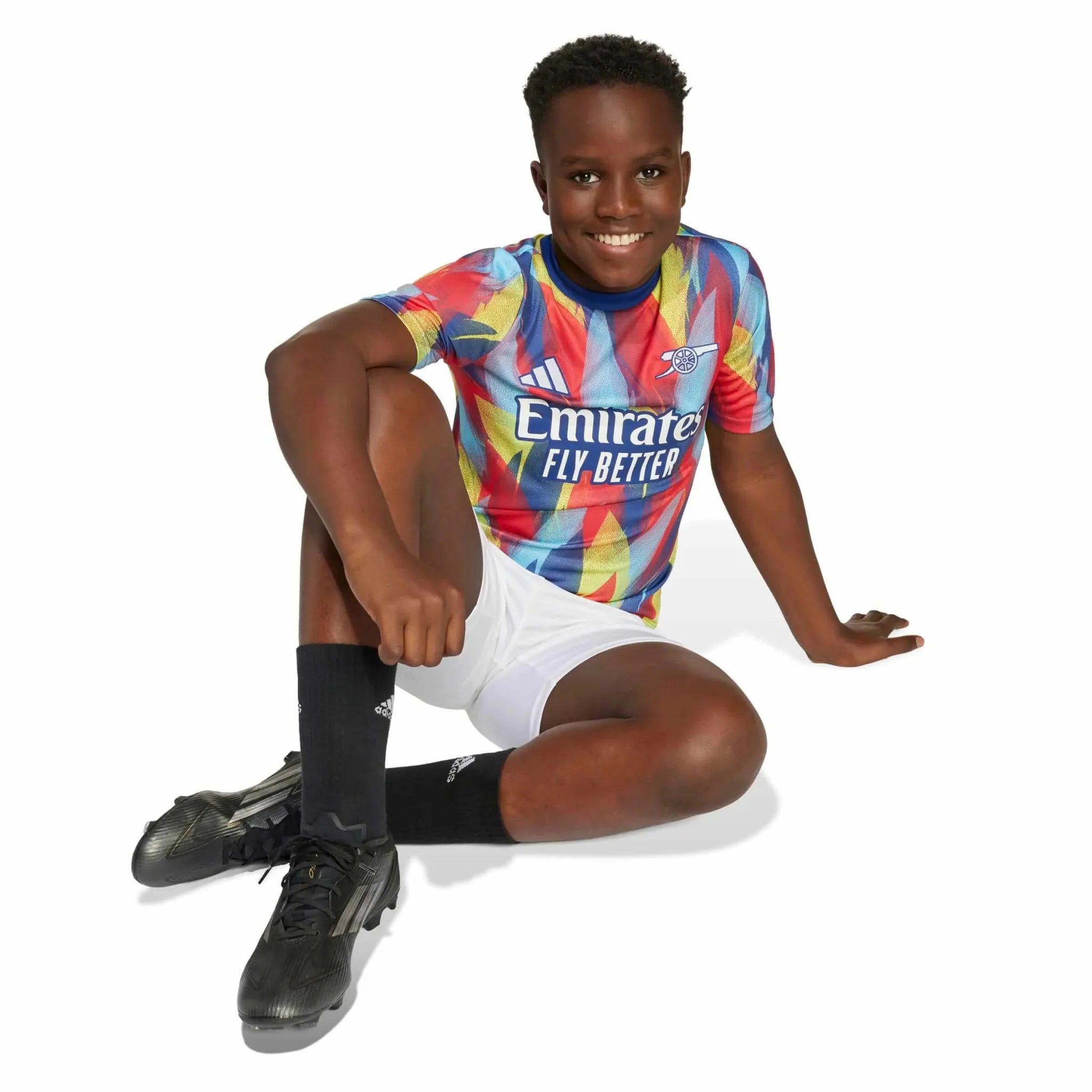 adidas 2025-26 Arsenal Youth Pre-Match Soccer Jersey 5