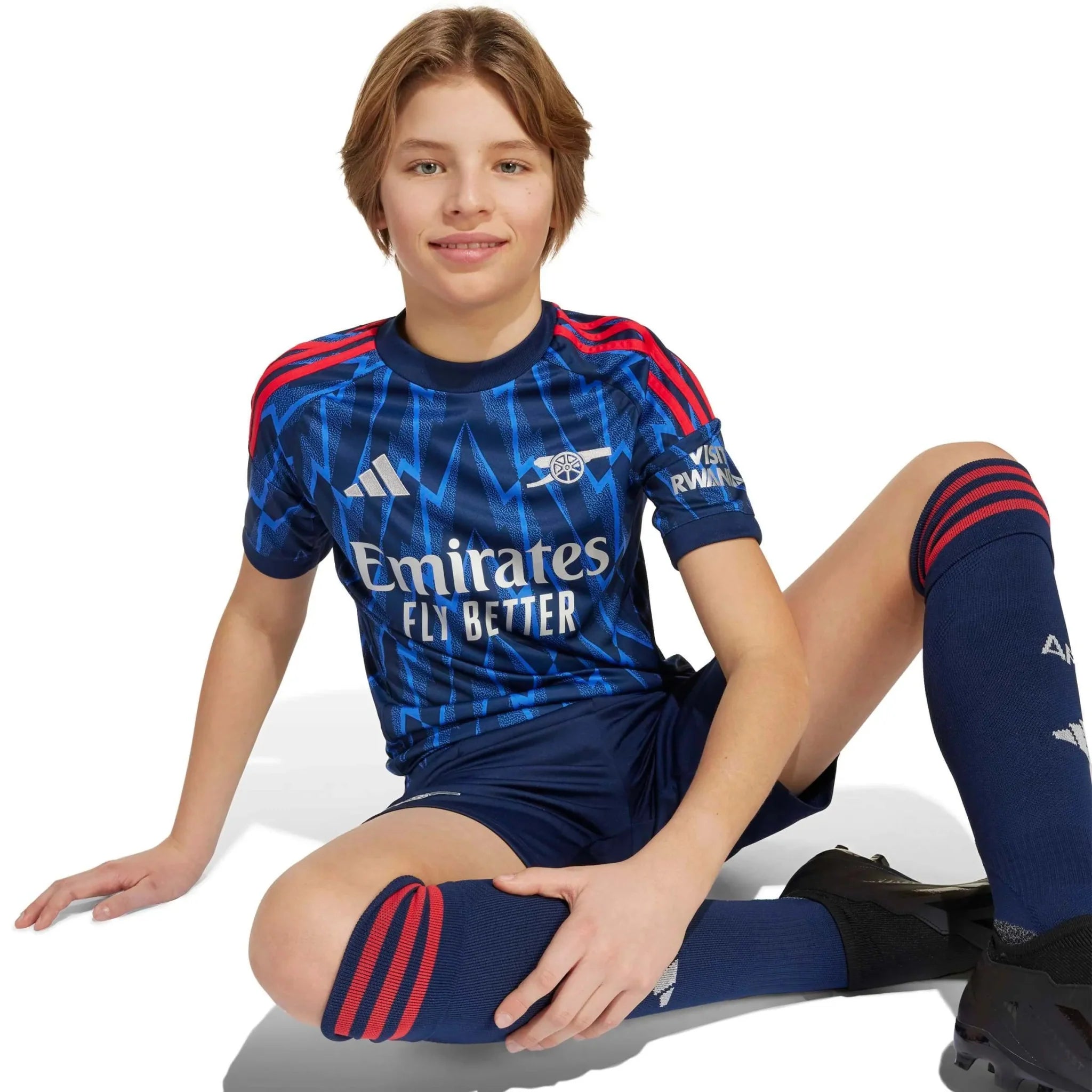 adidas 2025-26 Arsenal Youth Stadium Away Soccer Jersey 3