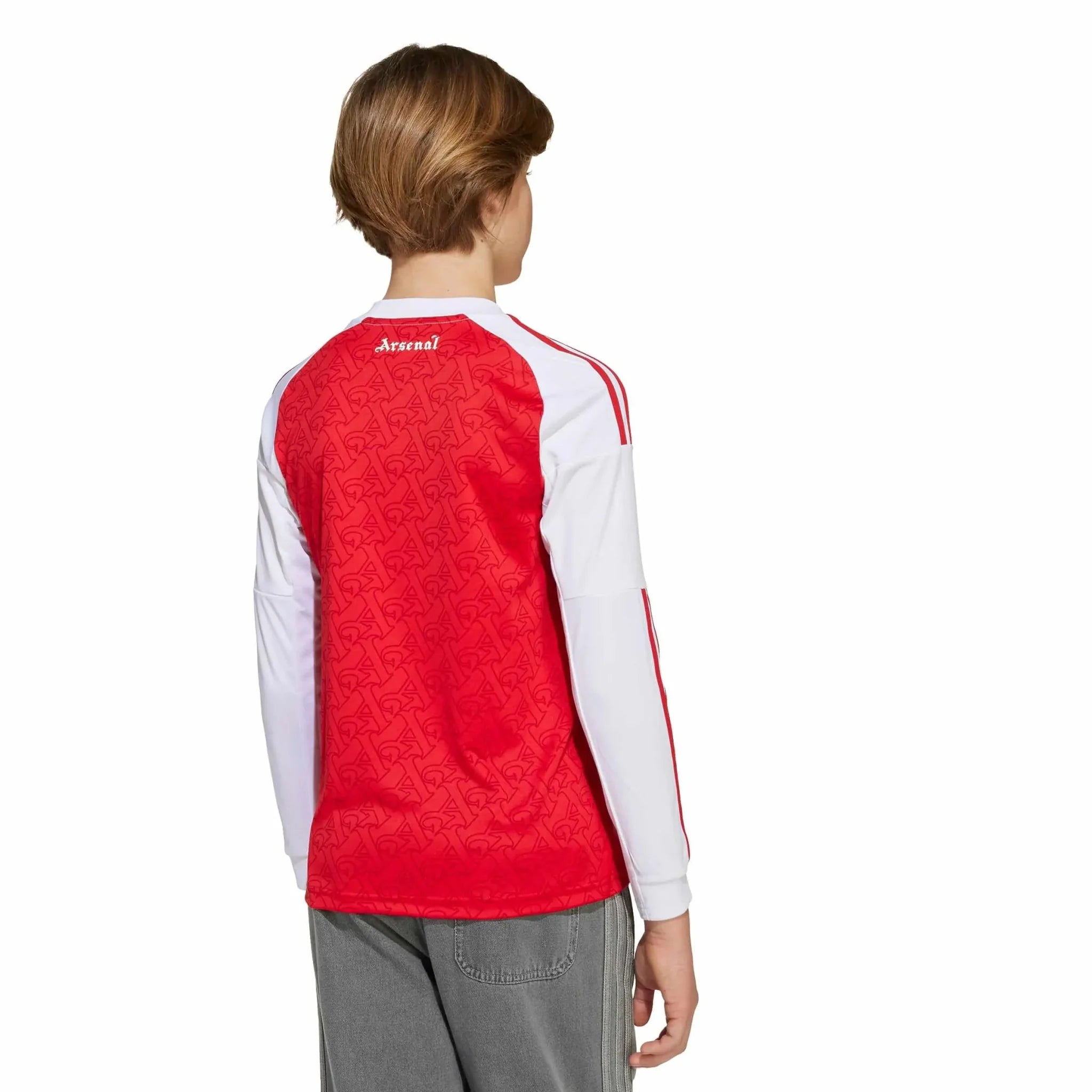 adidas 2025-26 Arsenal Youth Stadium Home Long-Sleeve Soccer Jersey 4