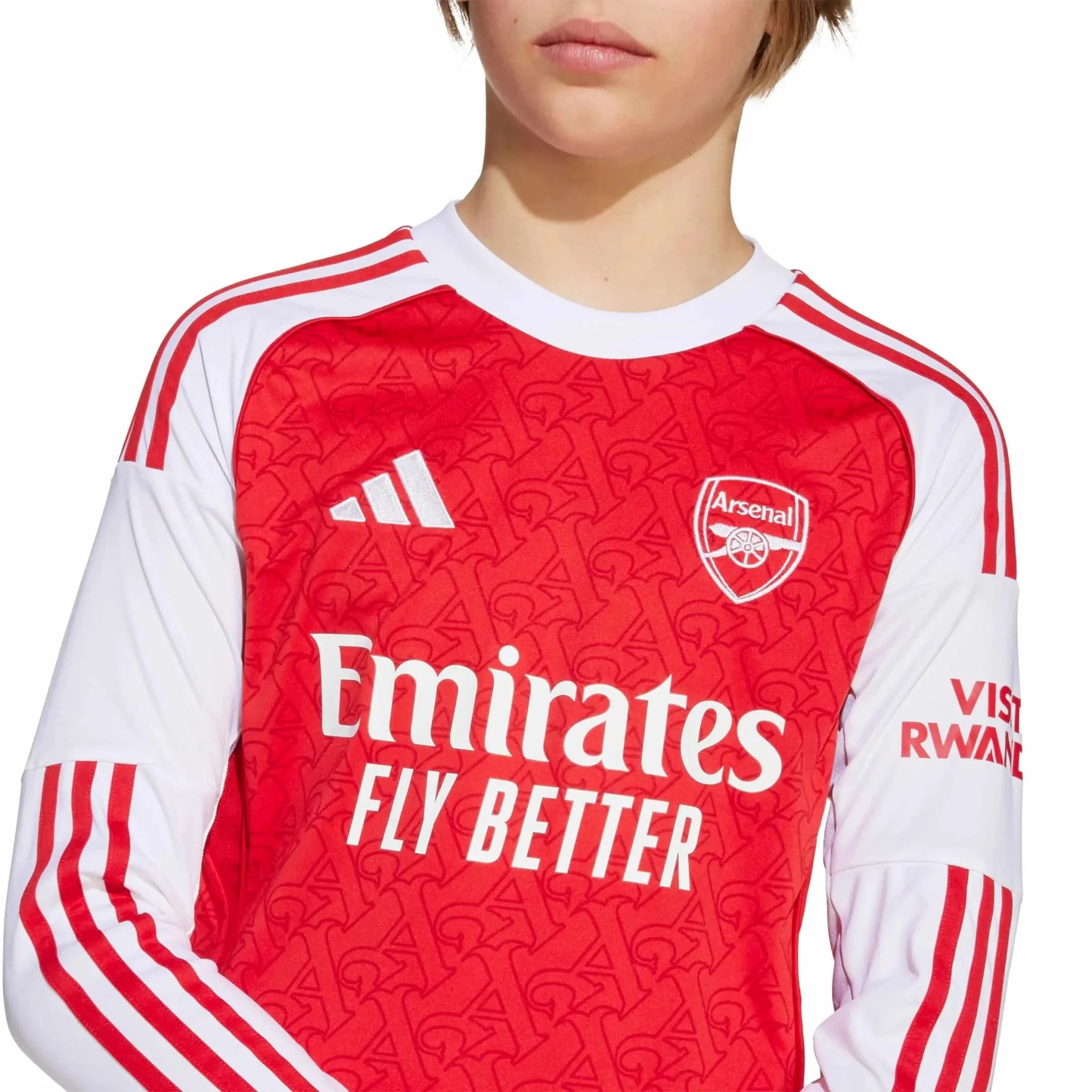 adidas 2025-26 Arsenal Youth Stadium Home Long-Sleeve Soccer Jersey 6