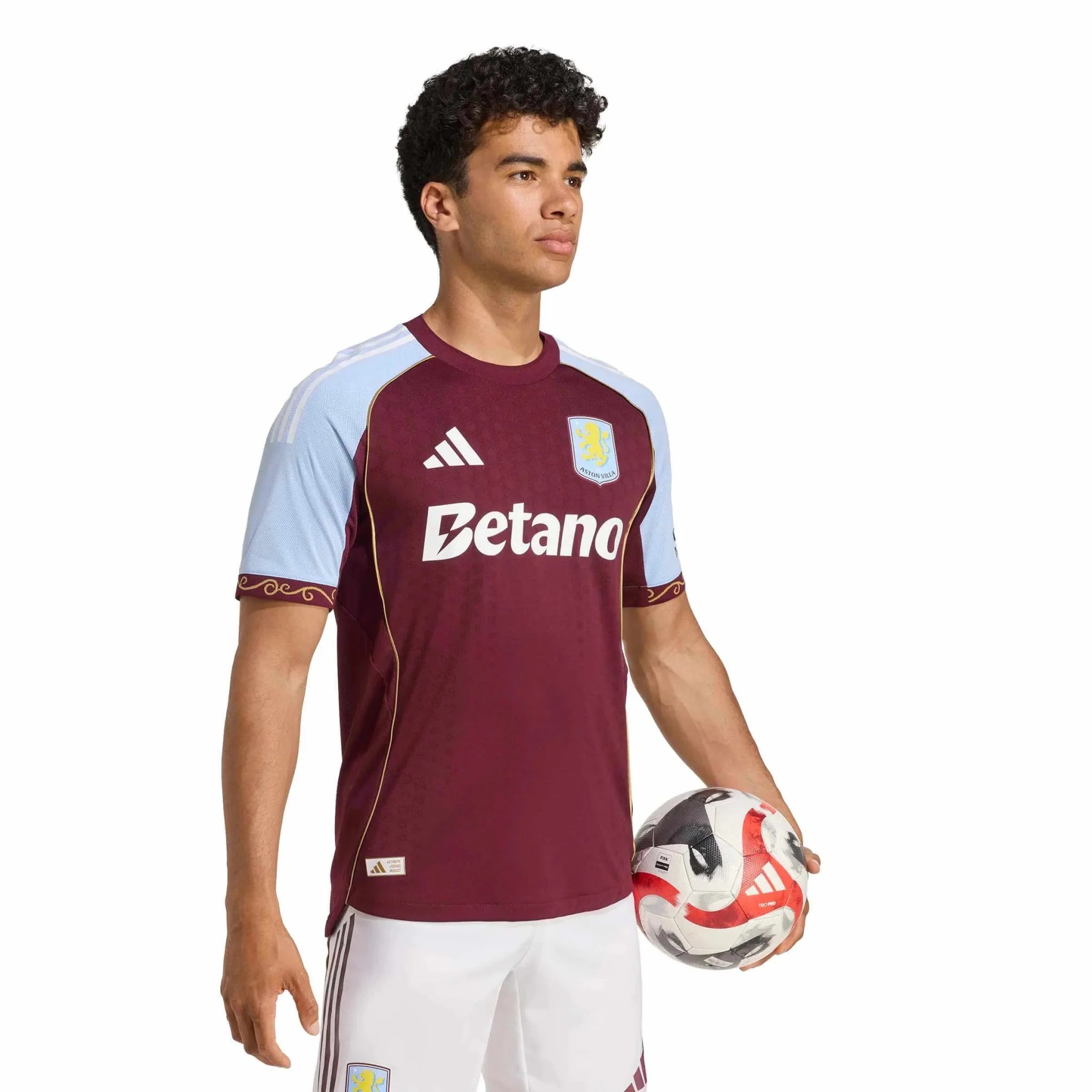 adidas 2025-26 Aston Villa Men's Authentic Home Soccer Jersey 4