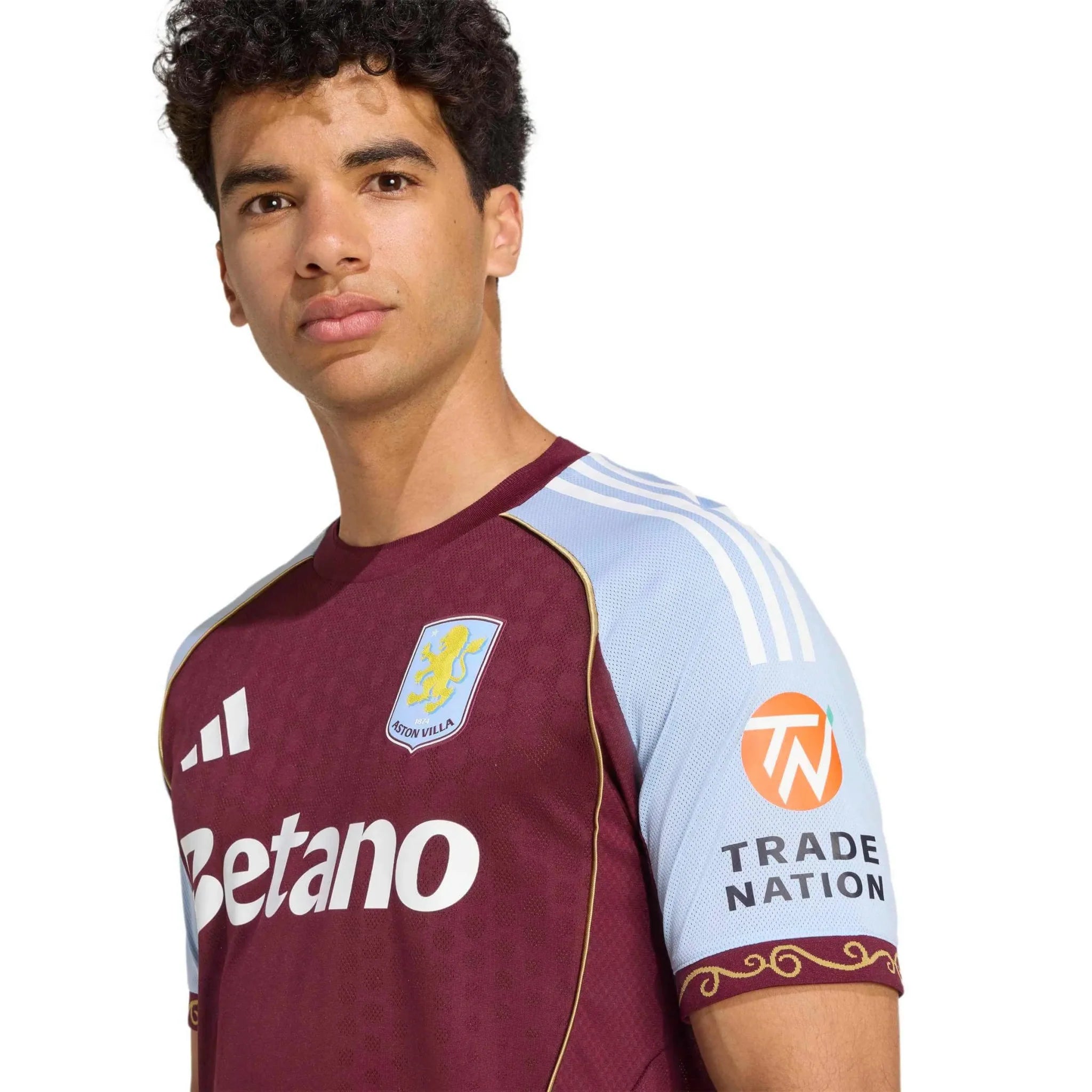 adidas 2025-26 Aston Villa Men's Authentic Home Soccer Jersey 6