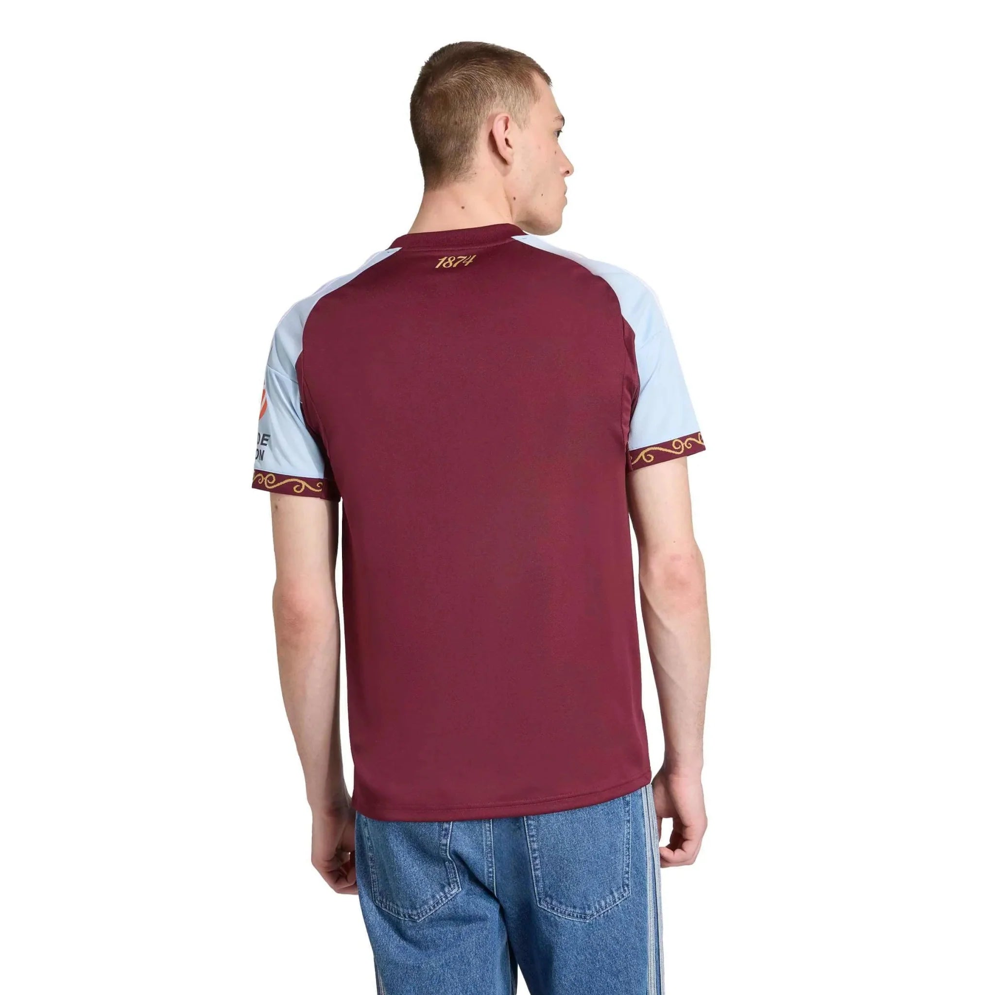 adidas 2025-26 Aston Villa Men's Stadium Home Soccer Jersey 4