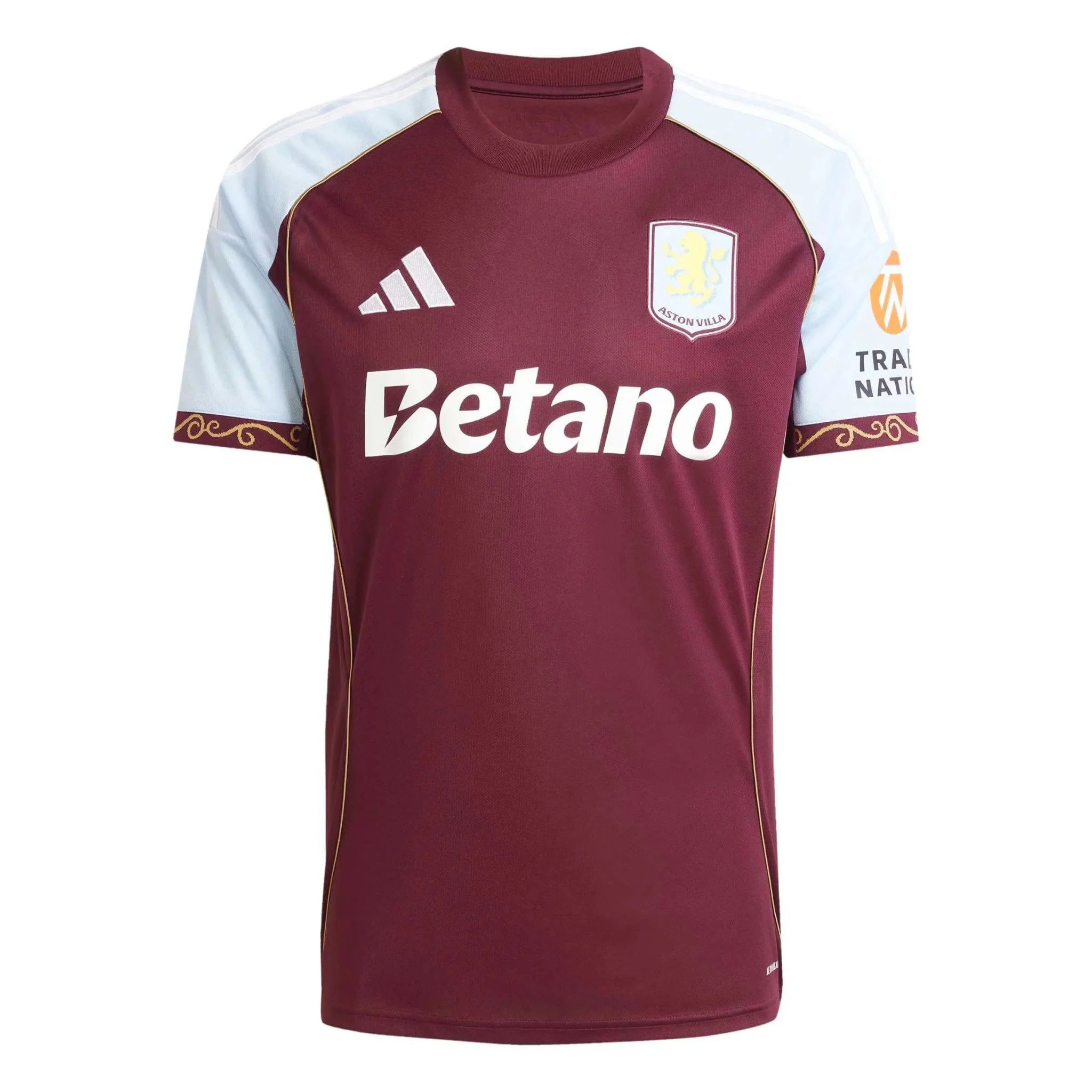 adidas 2025-26 Aston Villa Men's Stadium Home Soccer Jersey 1