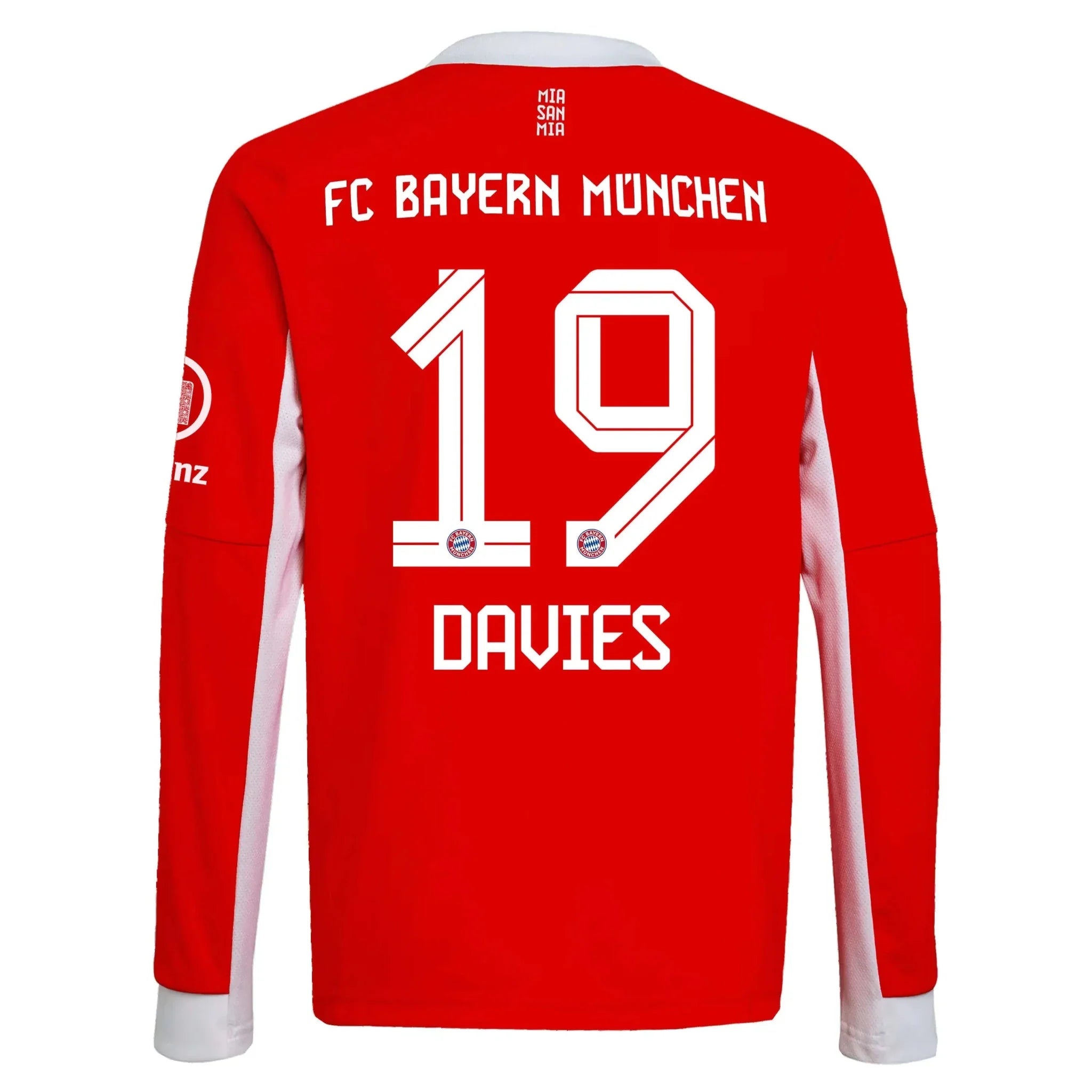 adidas 2025-26 Bayern Munich Men's Stadium Home Long-Sleeve Soccer Jersey 12