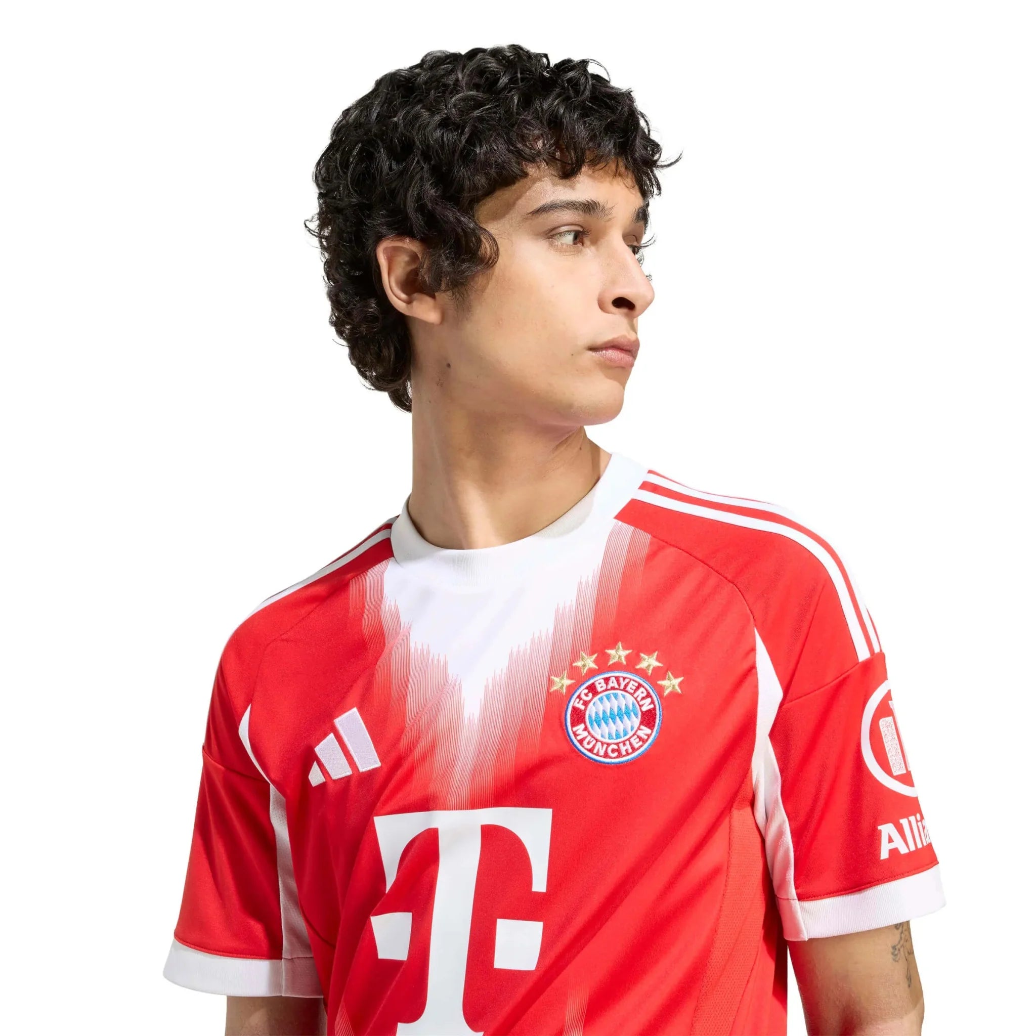 adidas 2025-26 Bayern Munich Men's Stadium Home Soccer Jersey 5