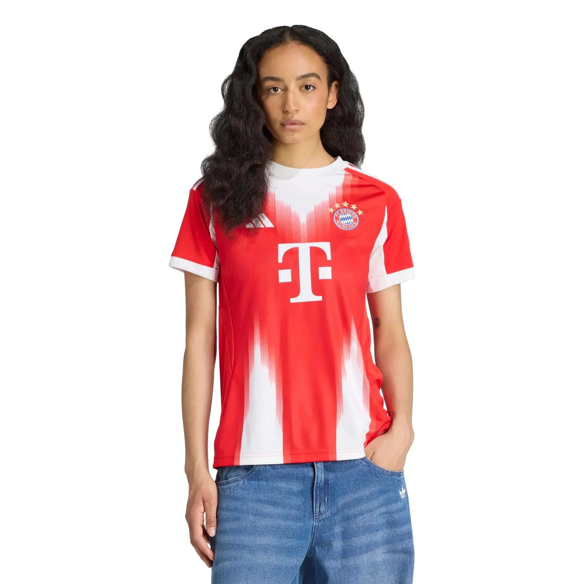 adidas 2025-26 Bayern Munich Women's Stadium Home Soccer Jersey 3