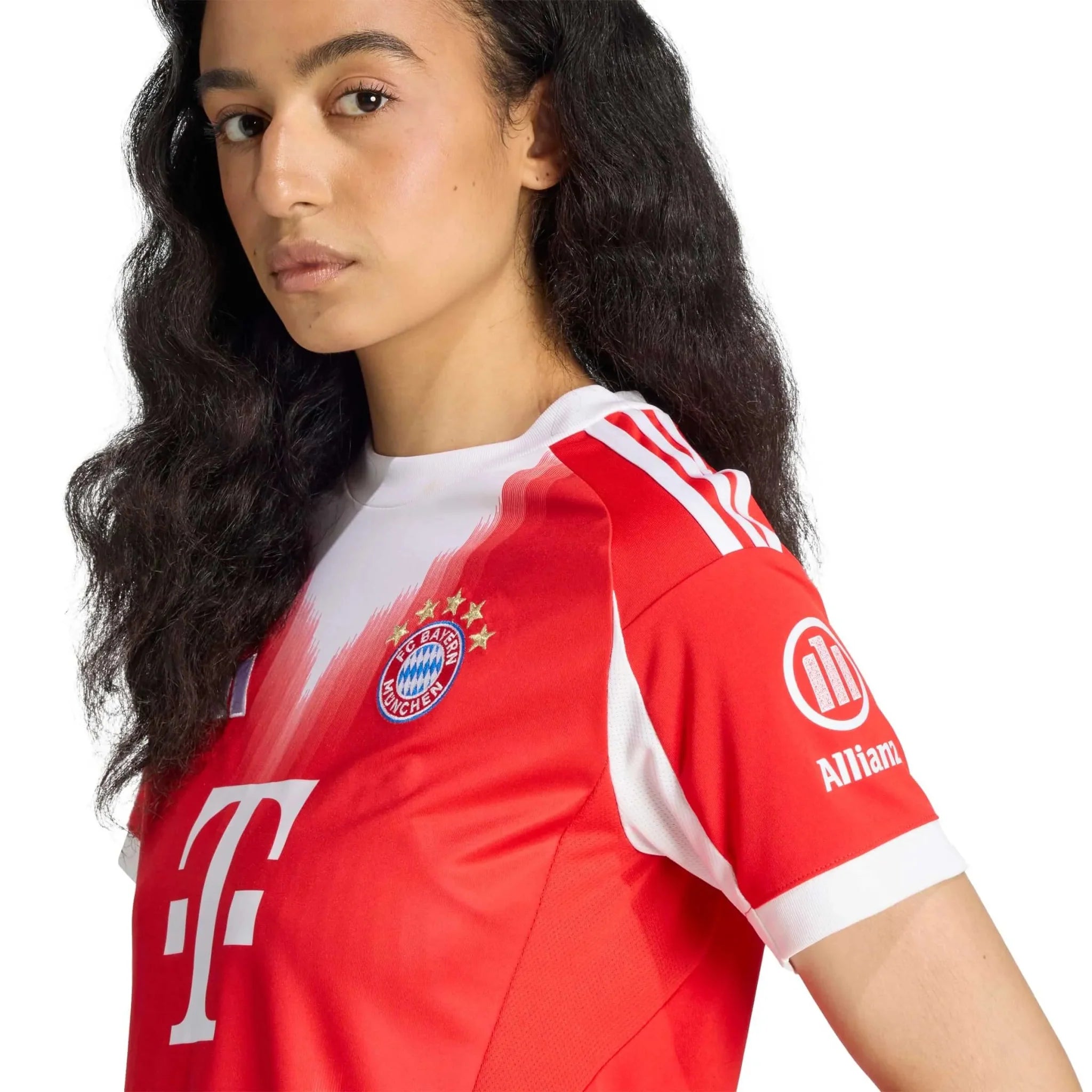adidas 2025-26 Bayern Munich Women's Stadium Home Soccer Jersey 6
