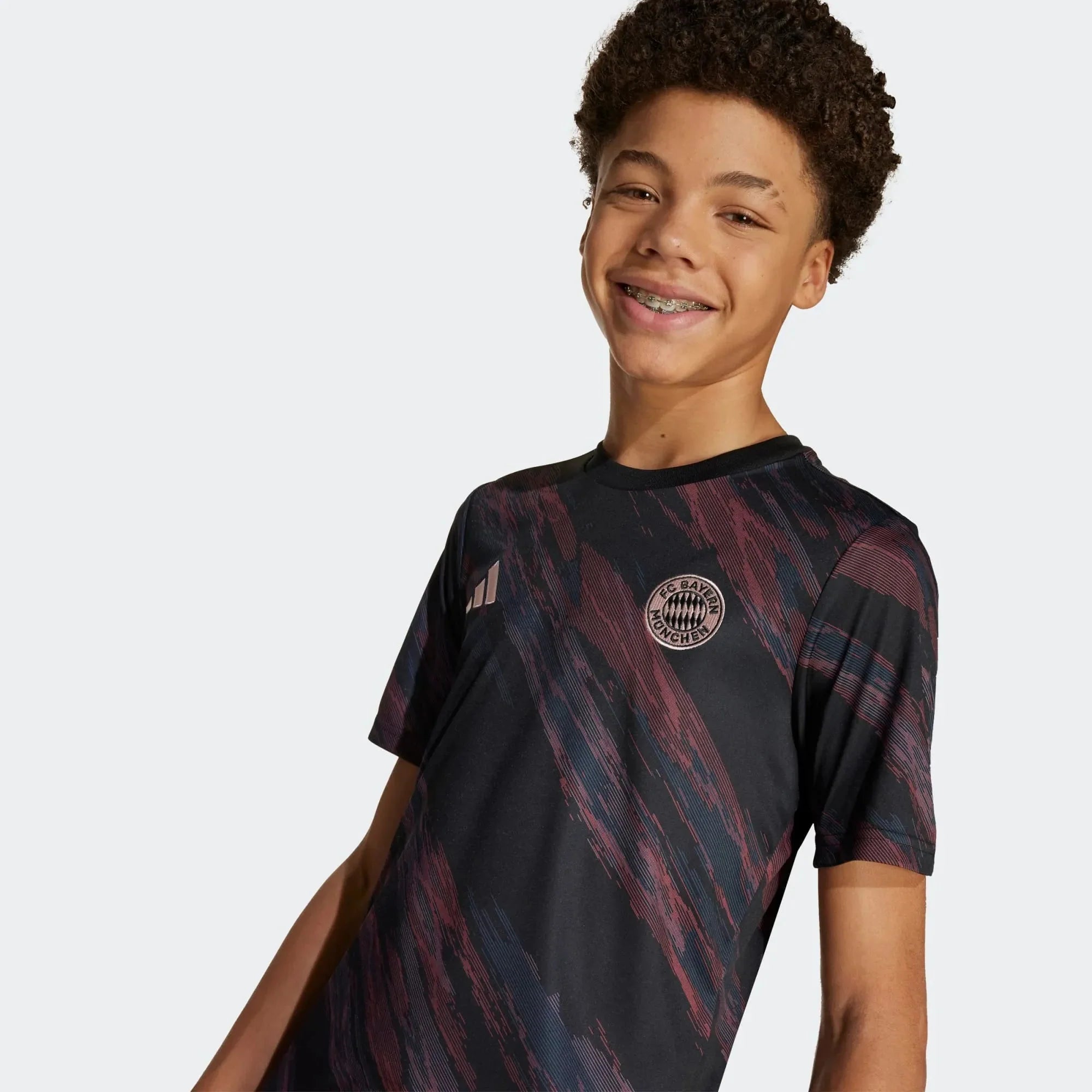 adidas 2025-26 Bayern Munich Youth Pre-Match Soccer Jersey 6