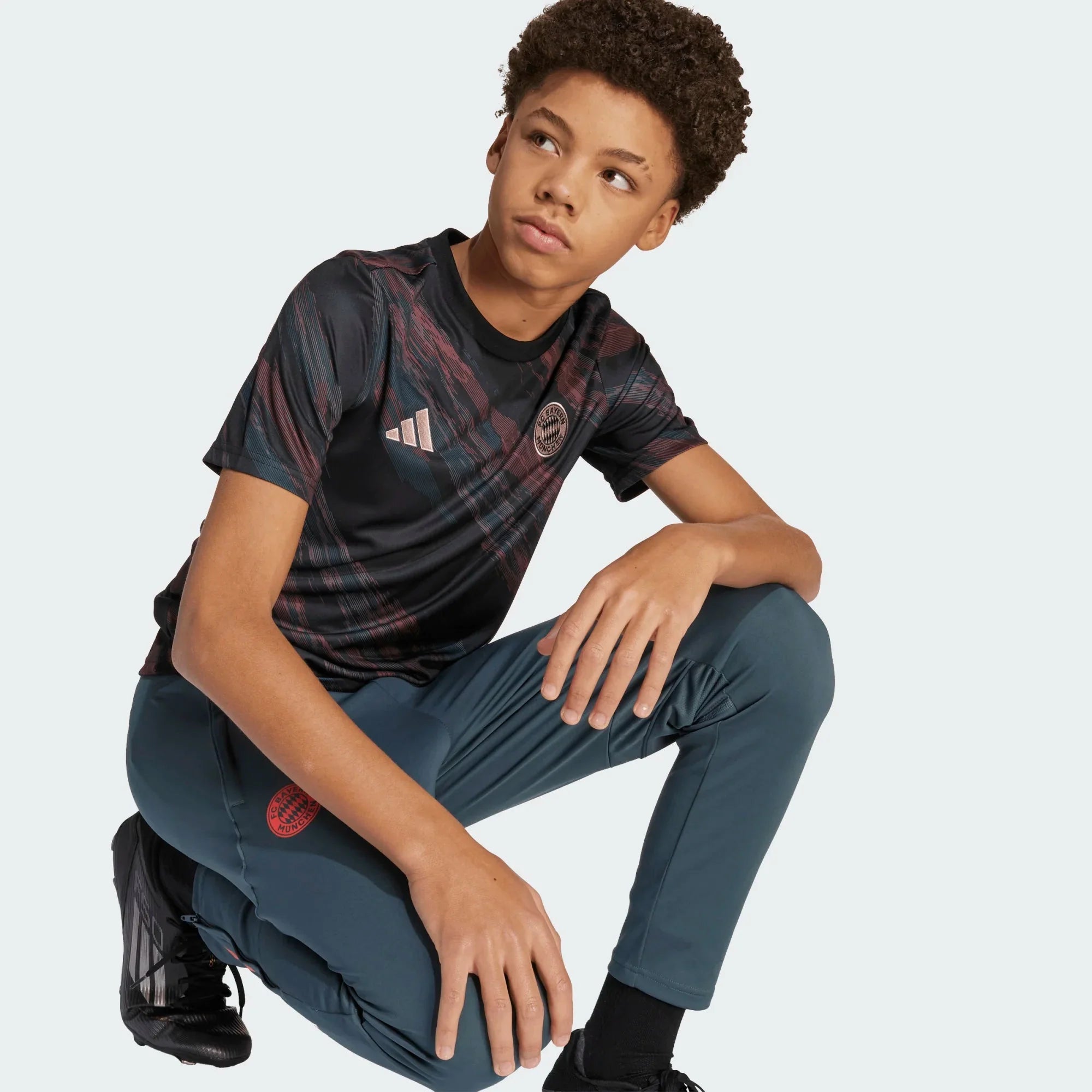 adidas 2025-26 Bayern Munich Youth Pre-Match Soccer Jersey 5