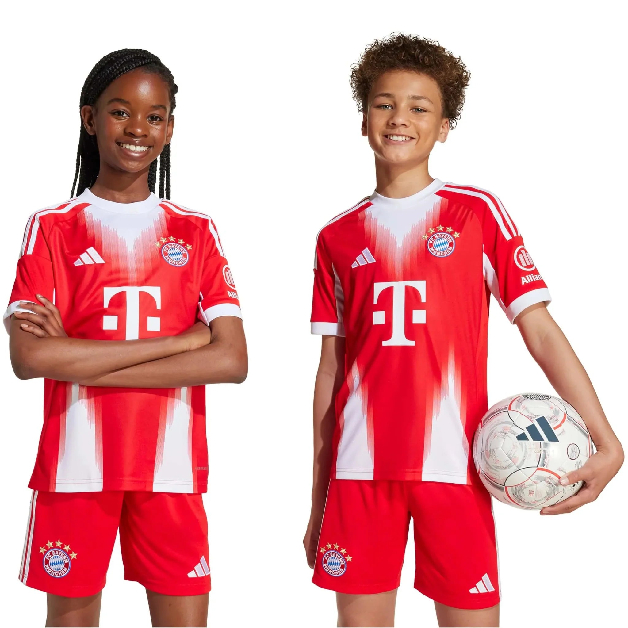 adidas 2025-26 Bayern Munich Youth Stadium Home Soccer Jersey 8
