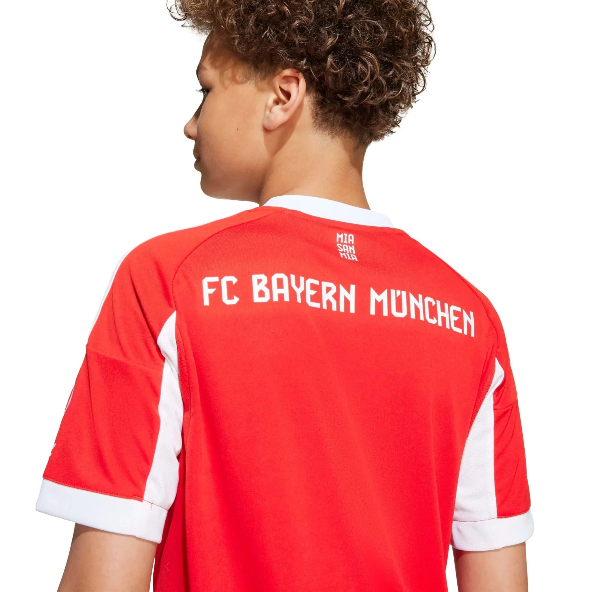 adidas 2025-26 Bayern Munich Youth Stadium Home Soccer Jersey 4