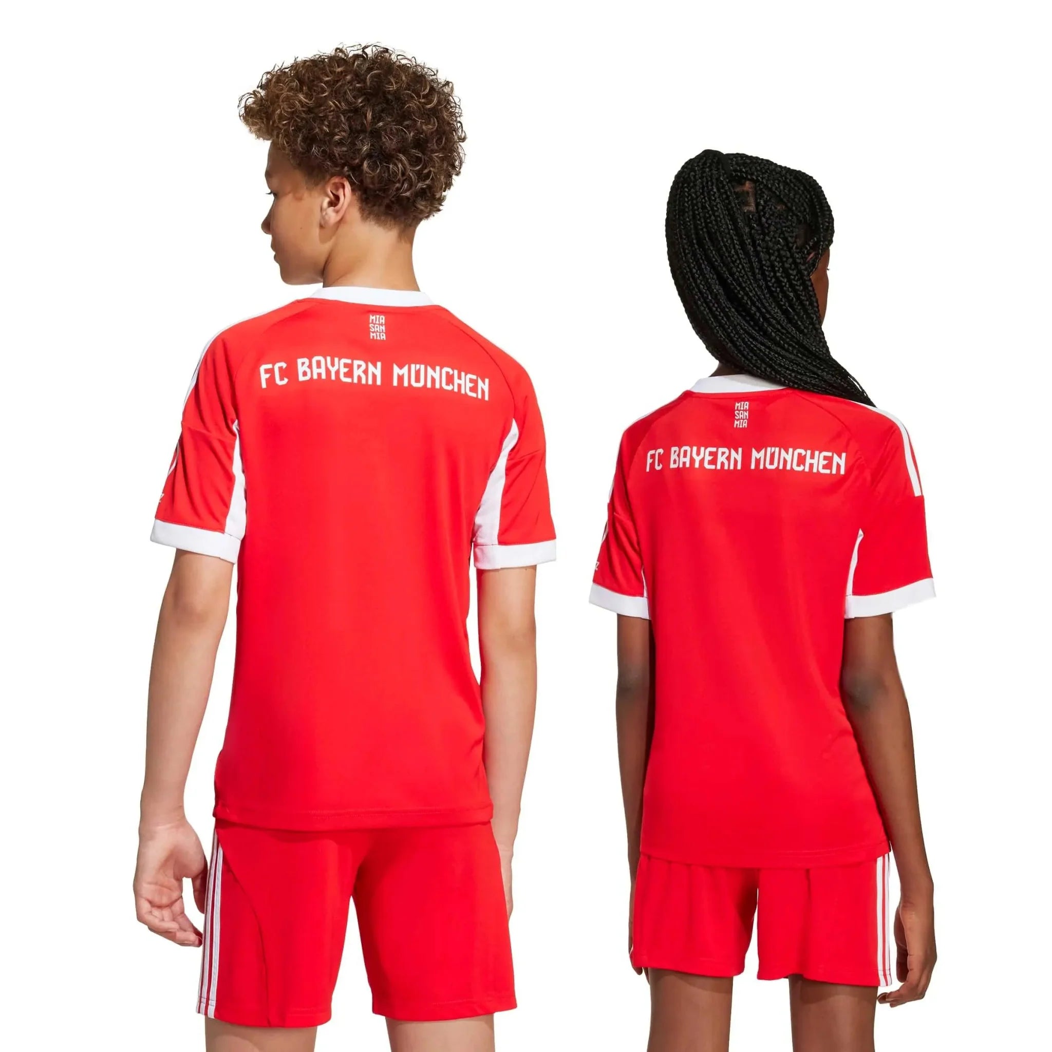 adidas 2025-26 Bayern Munich Youth Stadium Home Soccer Jersey 7