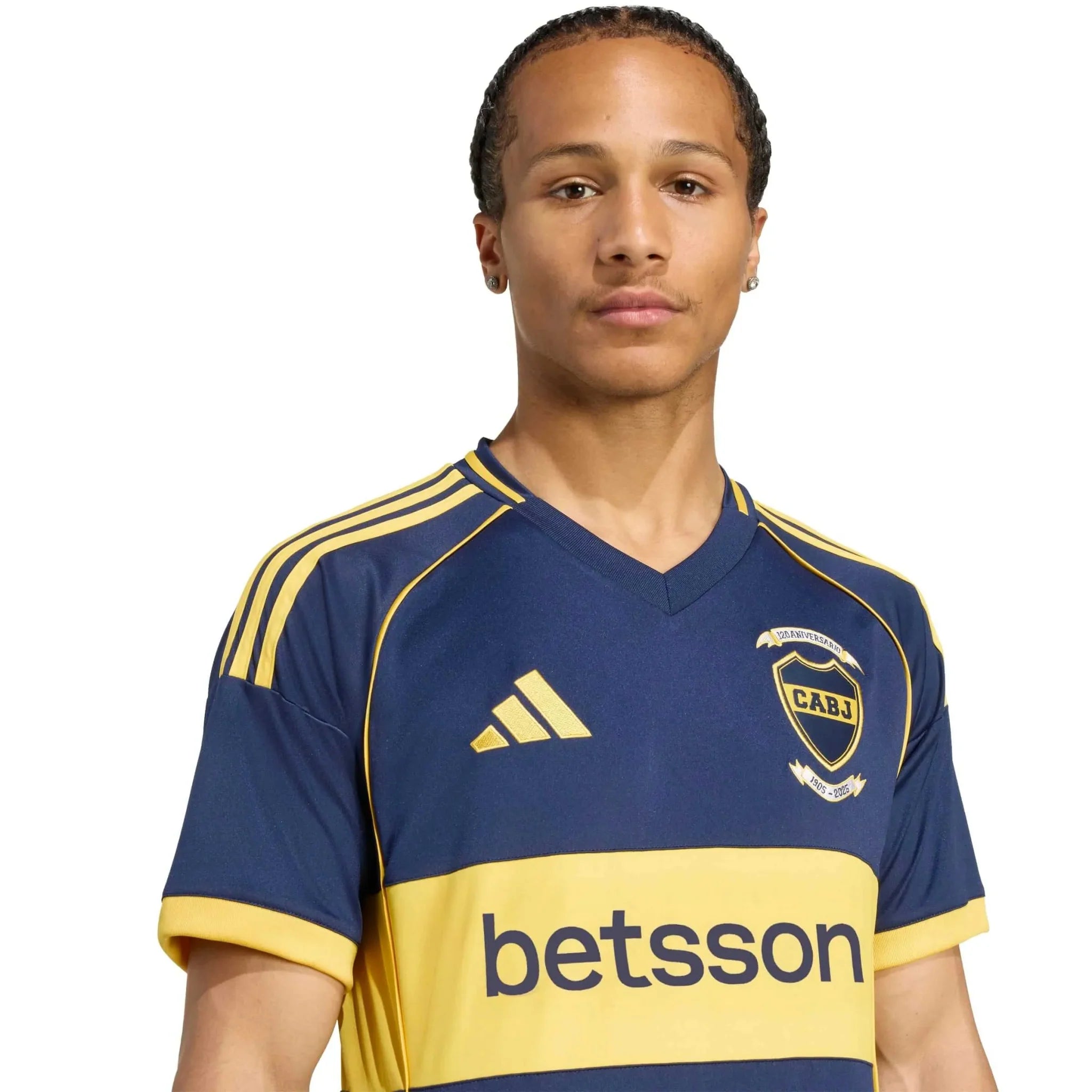 adidas 2025-26 Boca Juniors Men's Stadium Home Soccer Jersey 5