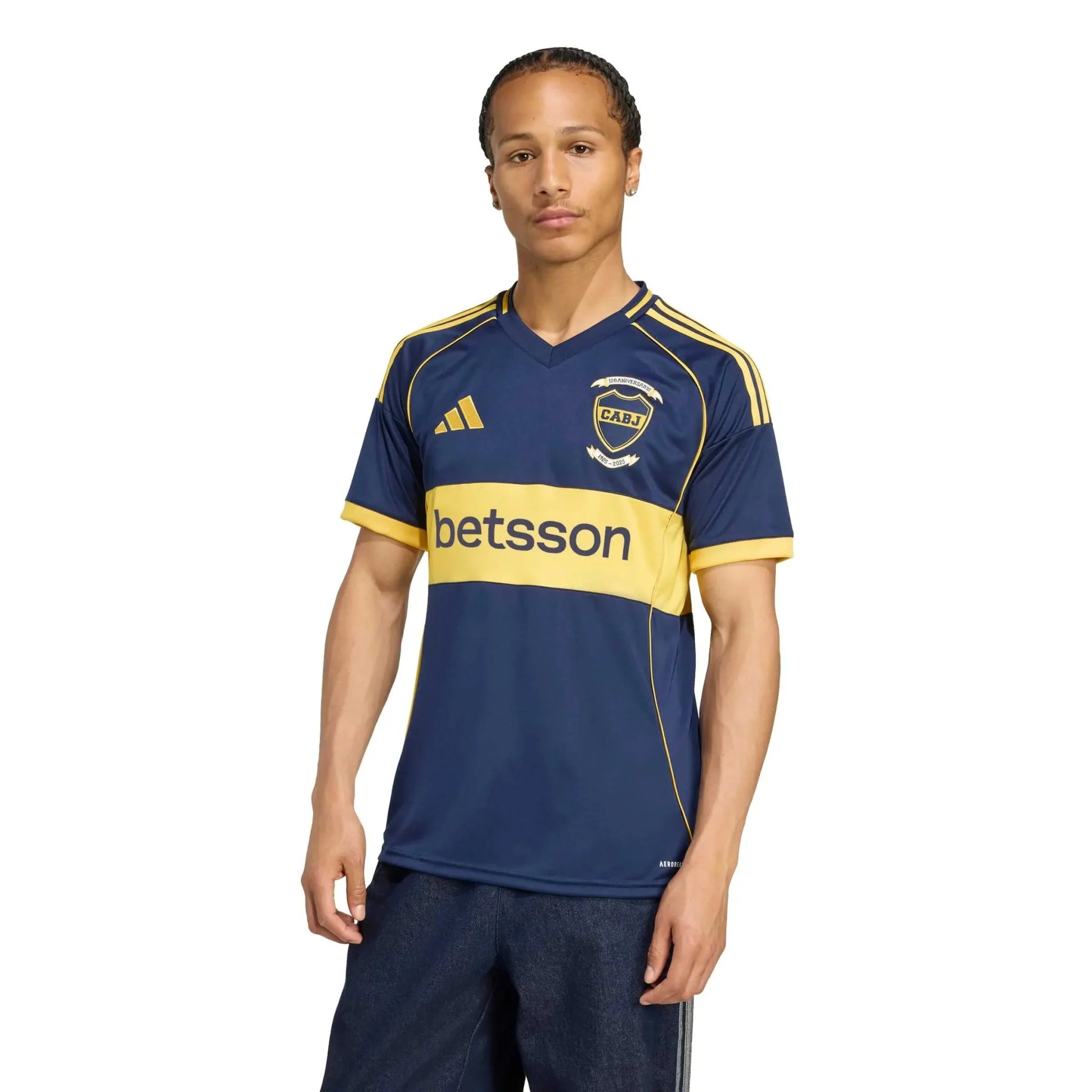 adidas 2025-26 Boca Juniors Men's Stadium Home Soccer Jersey 3