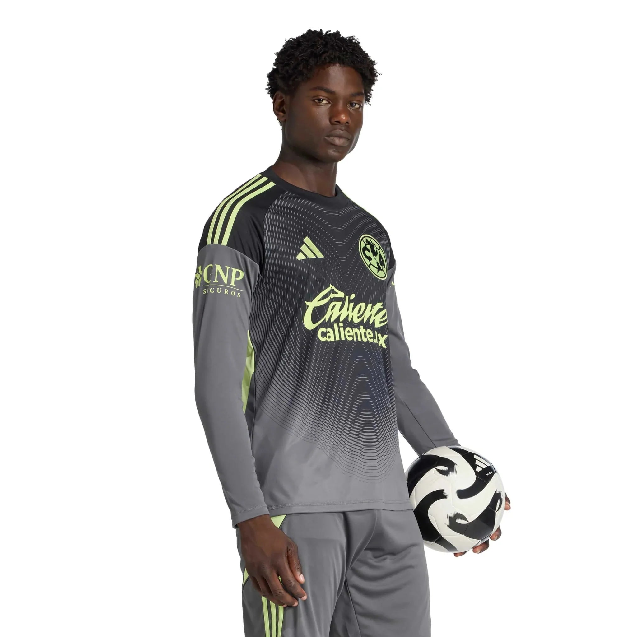 adidas 2025-26 Club America Men's Goalkeeper Long-Sleeve Soccer Jersey 4