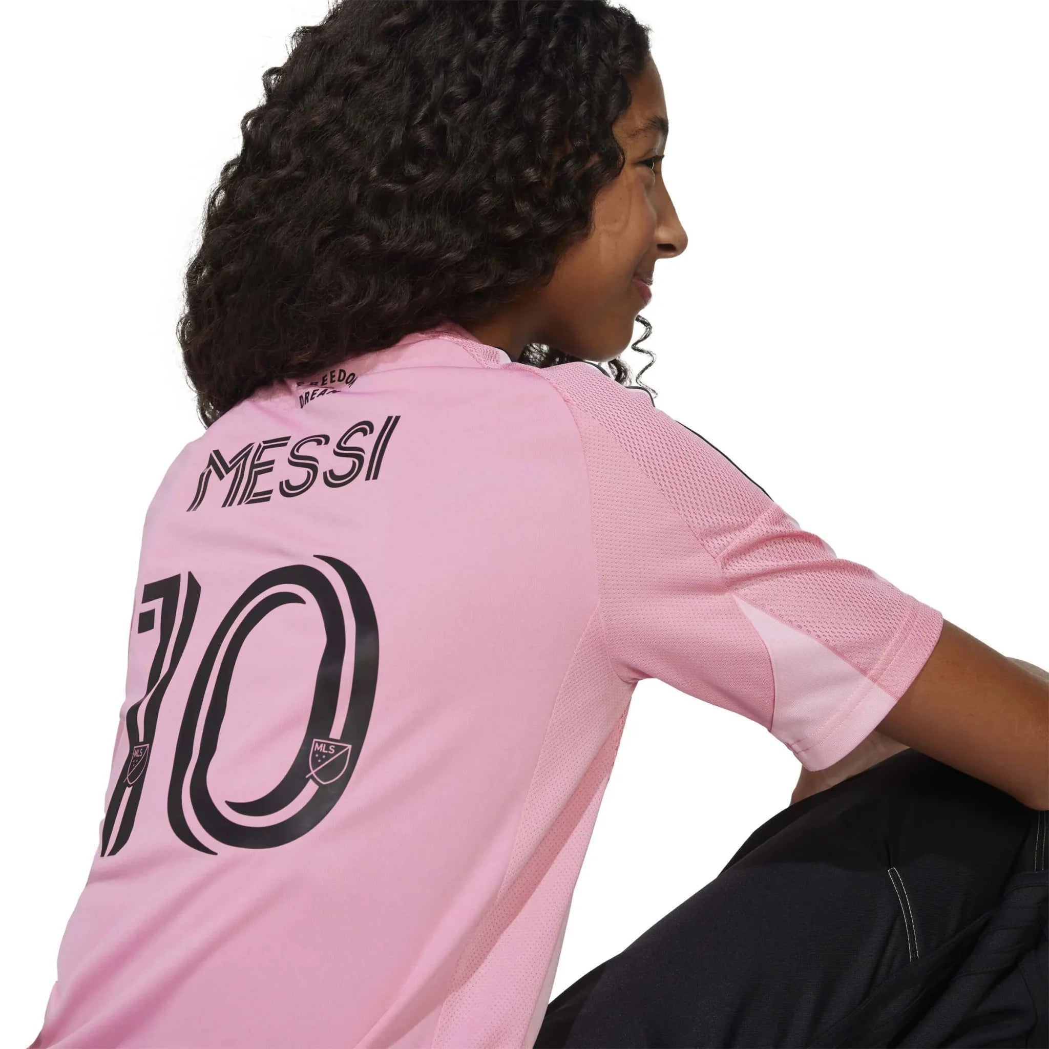 adidas 2025-26 Inter Miami Youth Messi #10 Stadium Home Soccer Jersey 8