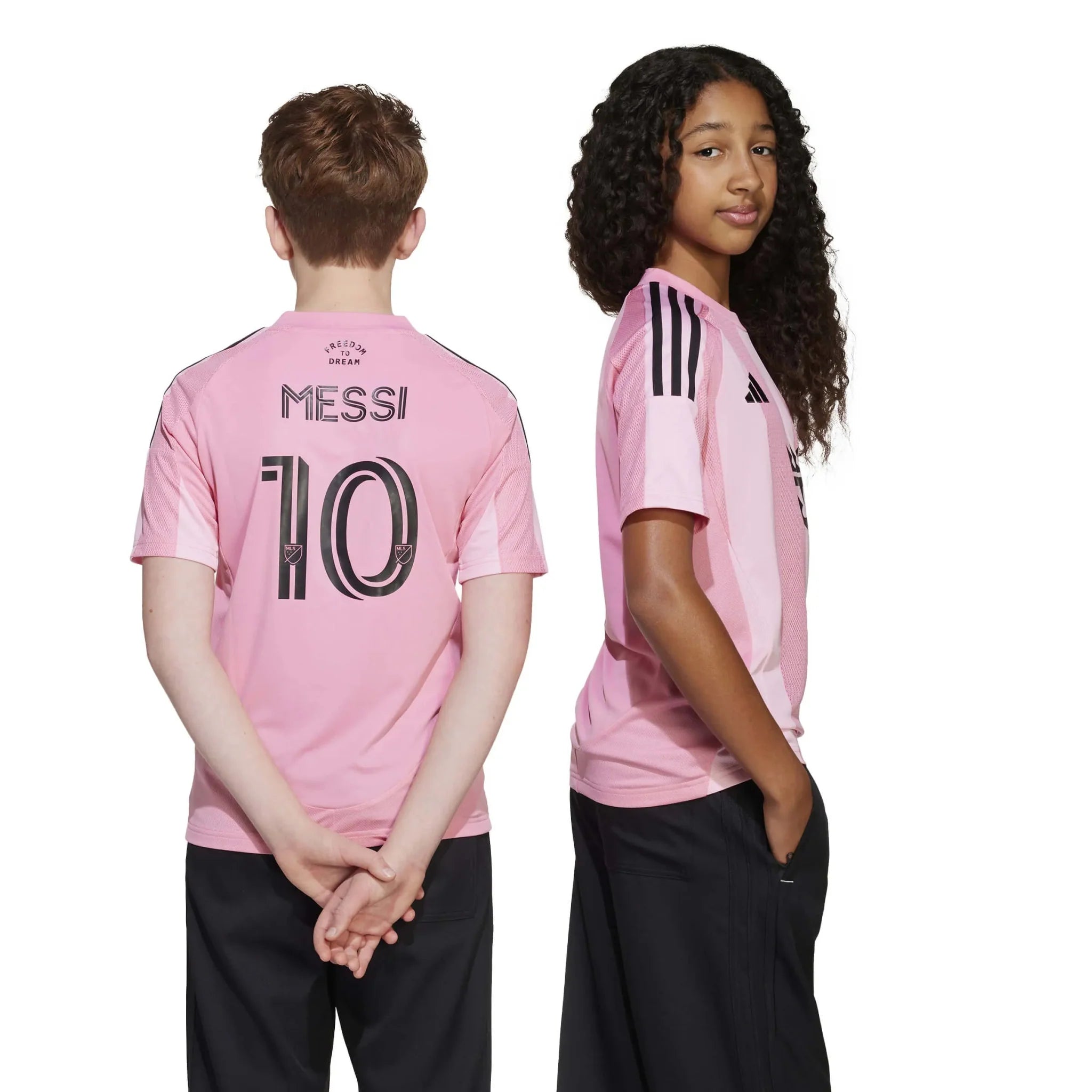 adidas 2025-26 Inter Miami Youth Messi #10 Stadium Home Soccer Jersey 5