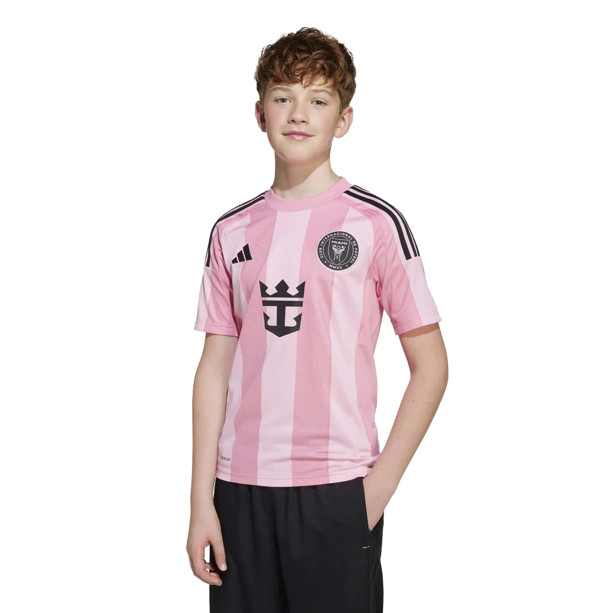 adidas 2025-26 Inter Miami Youth Stadium Home Soccer Jersey 3