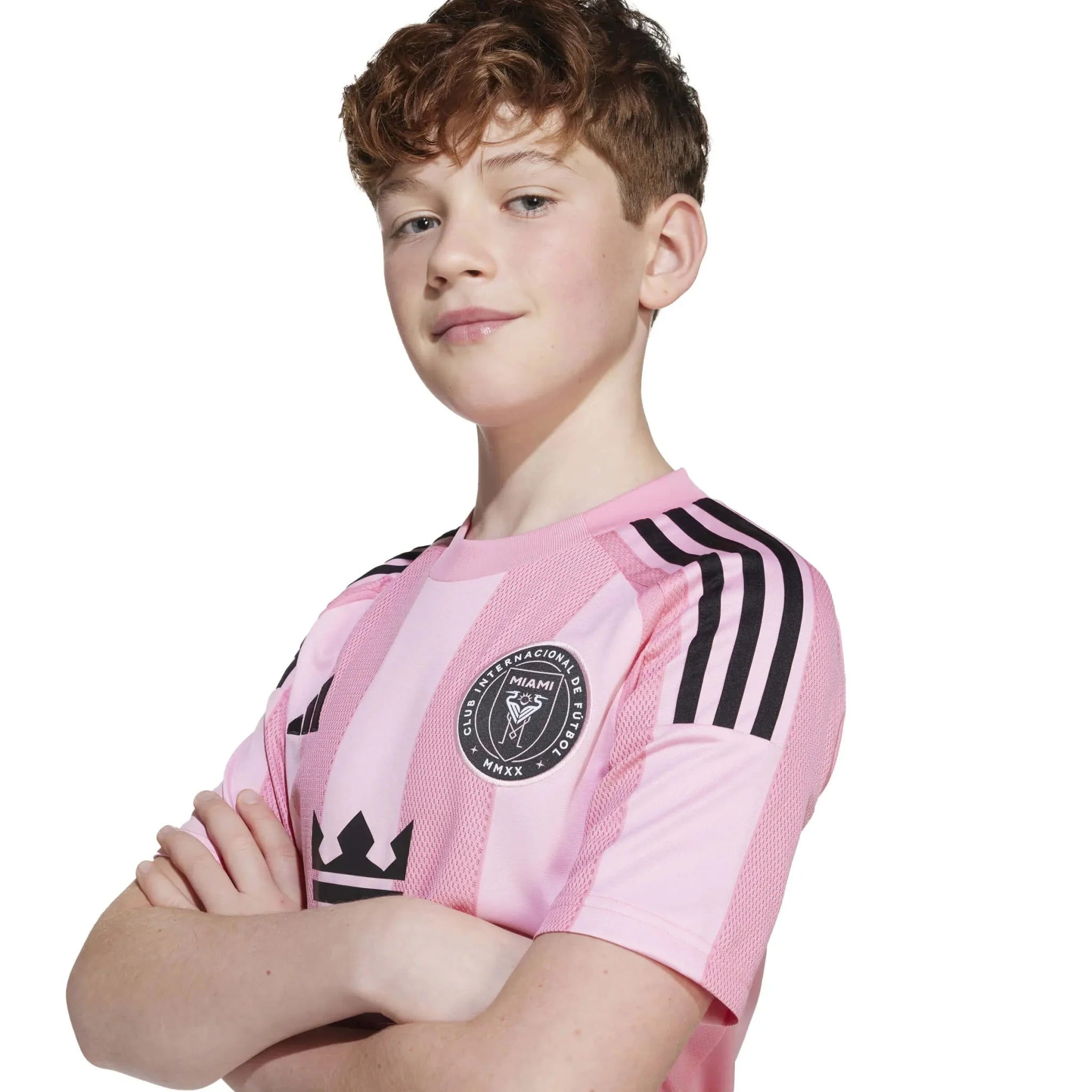 adidas 2025-26 Inter Miami Youth Stadium Home Soccer Jersey 7