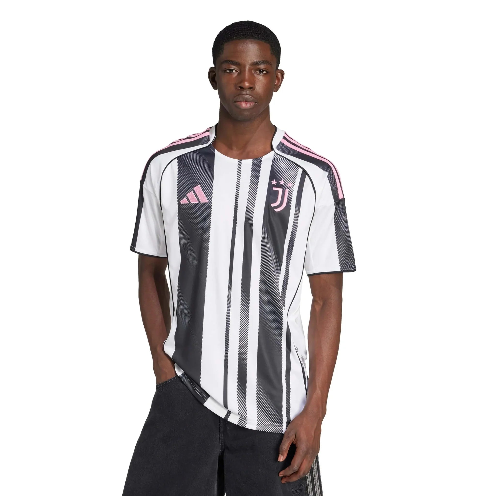 adidas 2025-26 Juventus Men's Stadium Home Soccer Jersey 3