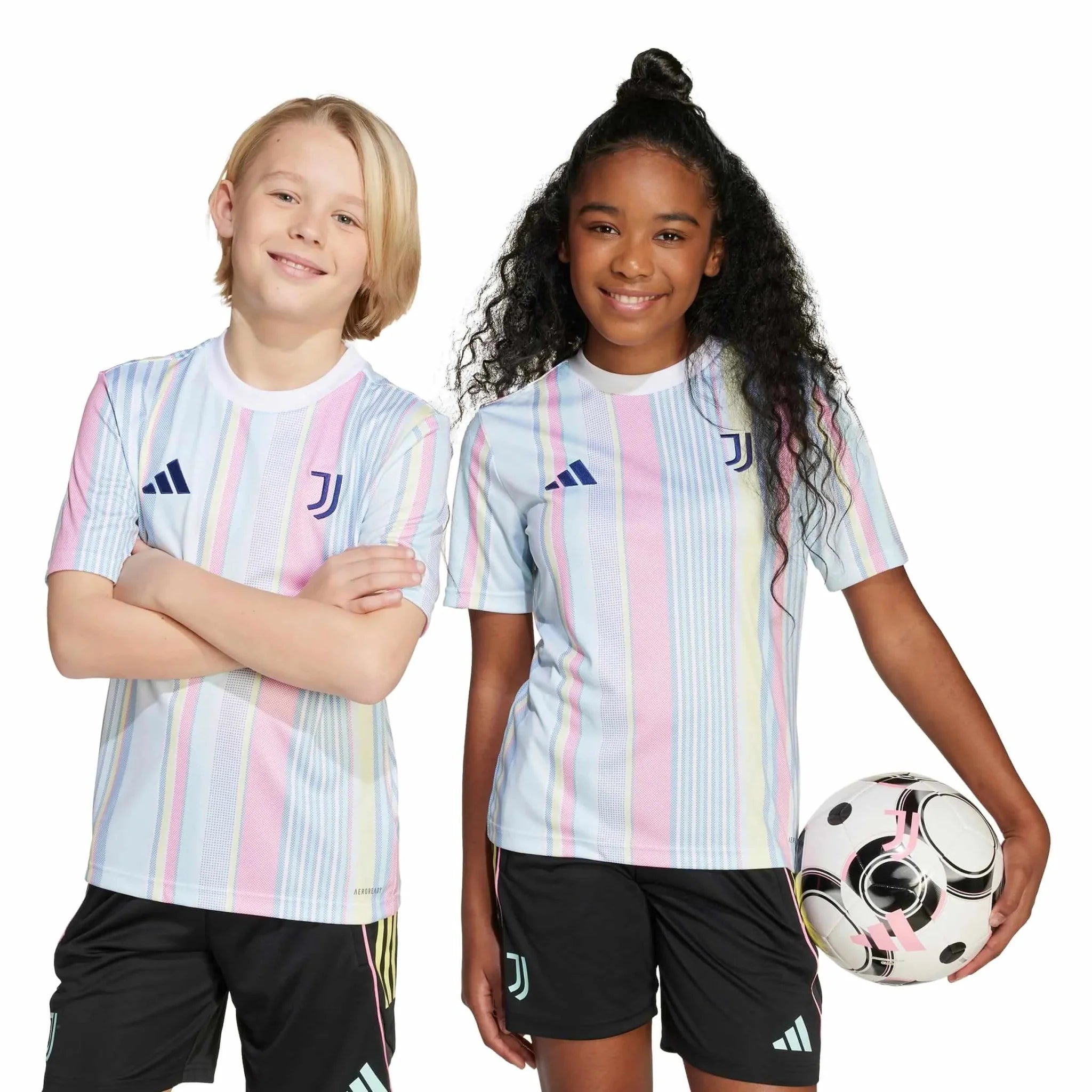adidas 2025-26 Juventus Youth Pre-Match Soccer Jersey 7