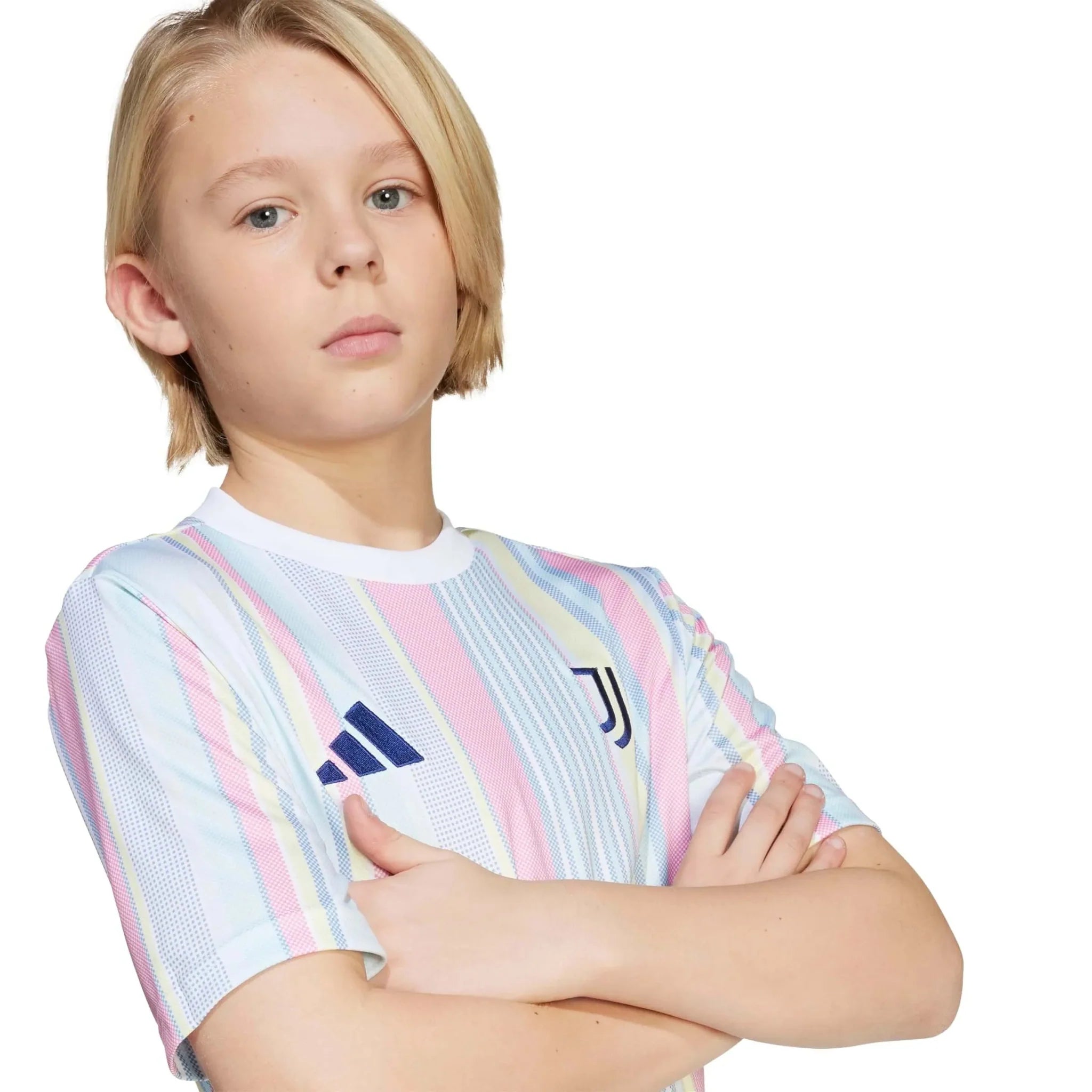 adidas 2025-26 Juventus Youth Pre-Match Soccer Jersey 6