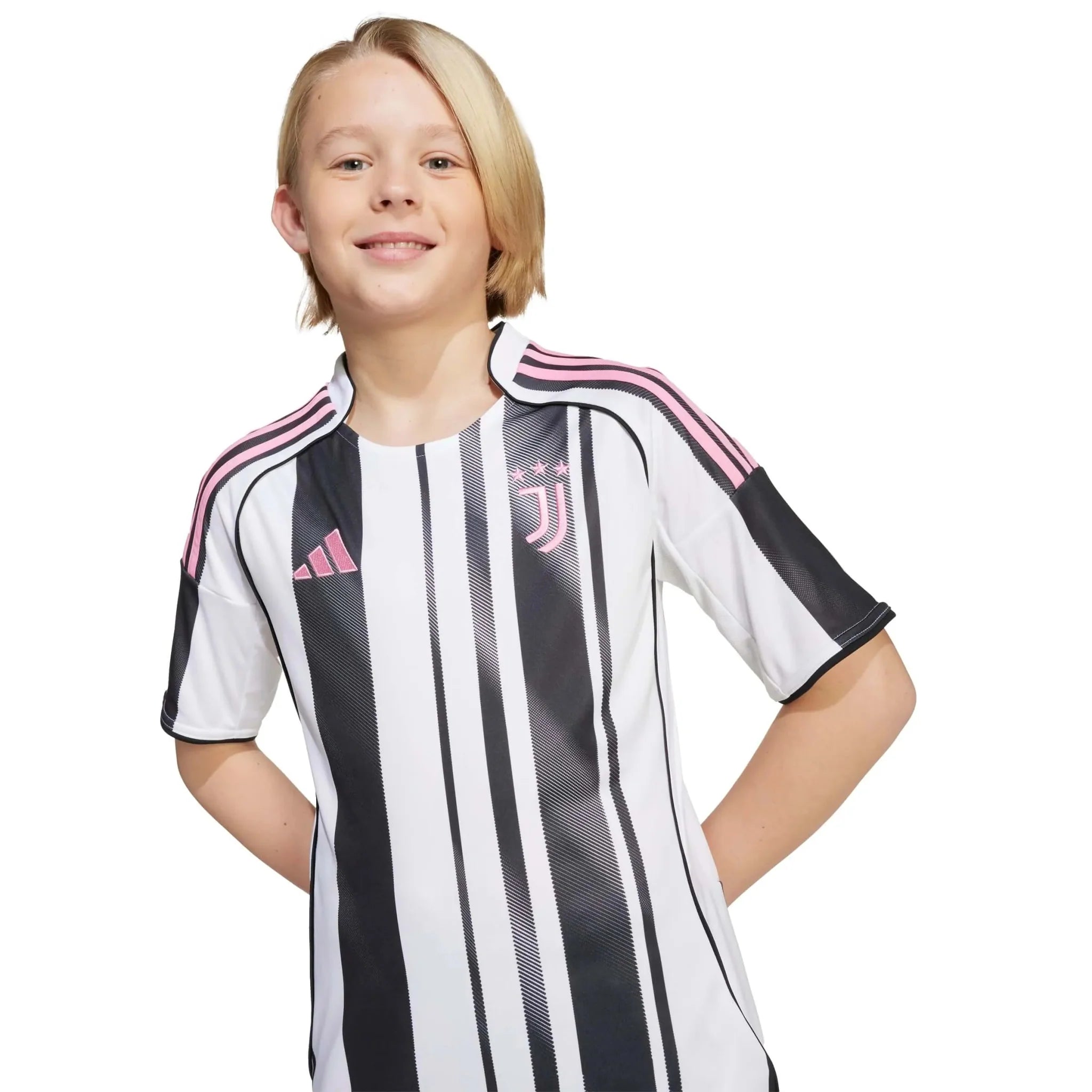 adidas 2025-26 Juventus Youth Stadium Home Soccer Jersey 6