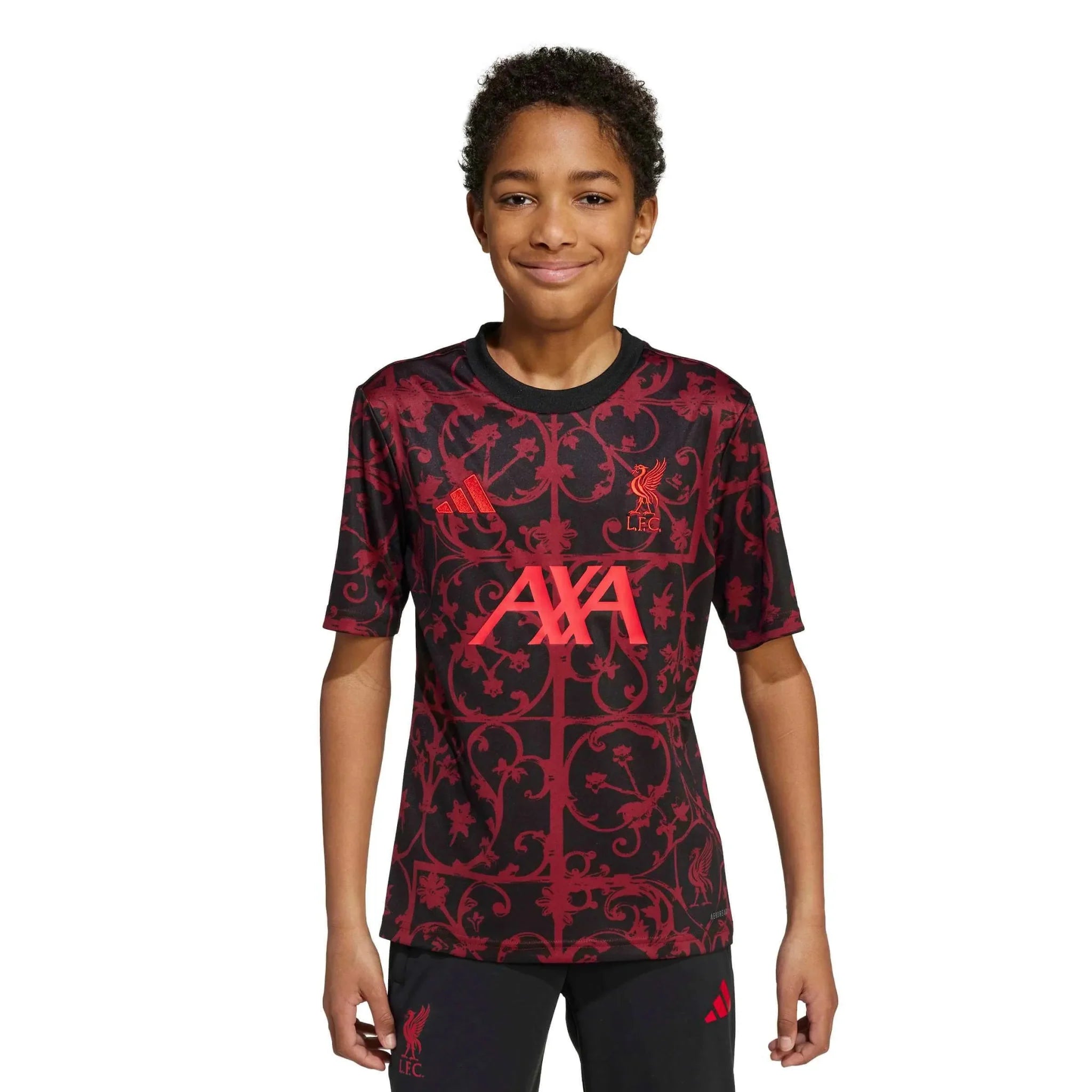 adidas 2025-26 Liverpool Youth Pre-Match Soccer Jersey 3