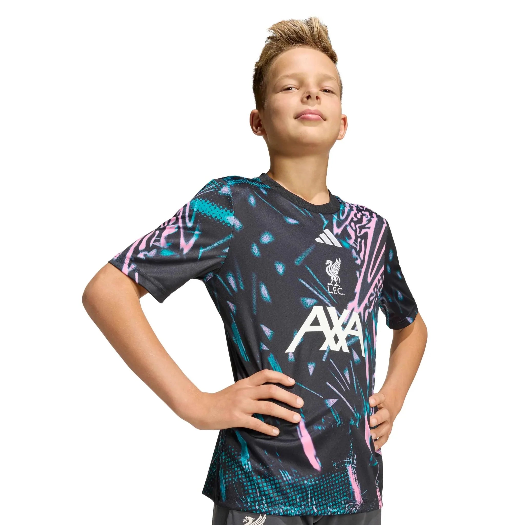 adidas 2025-26 Liverpool Youth Pre-Match Soccer Jersey 4