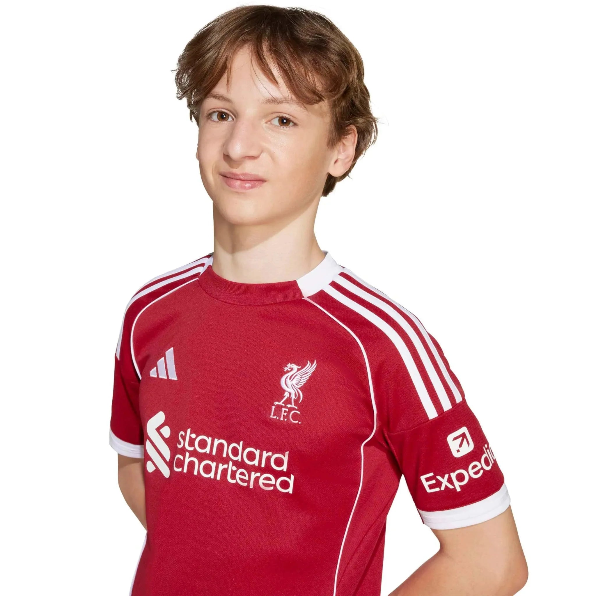 adidas 2025-26 Liverpool Youth Stadium Home Soccer Jersey 3