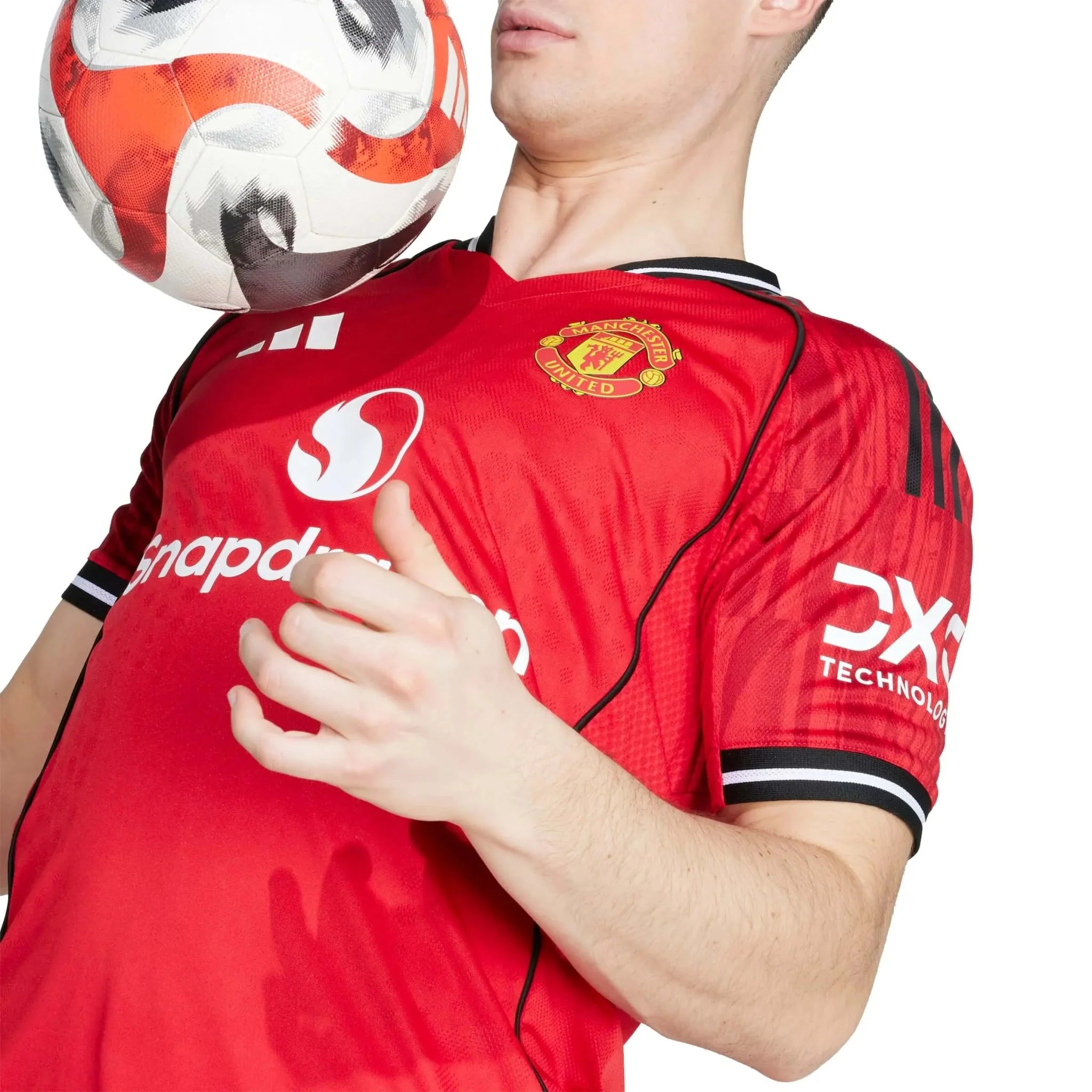 adidas 2025-26 Manchester United Men's Authentic Home Soccer Jersey 5
