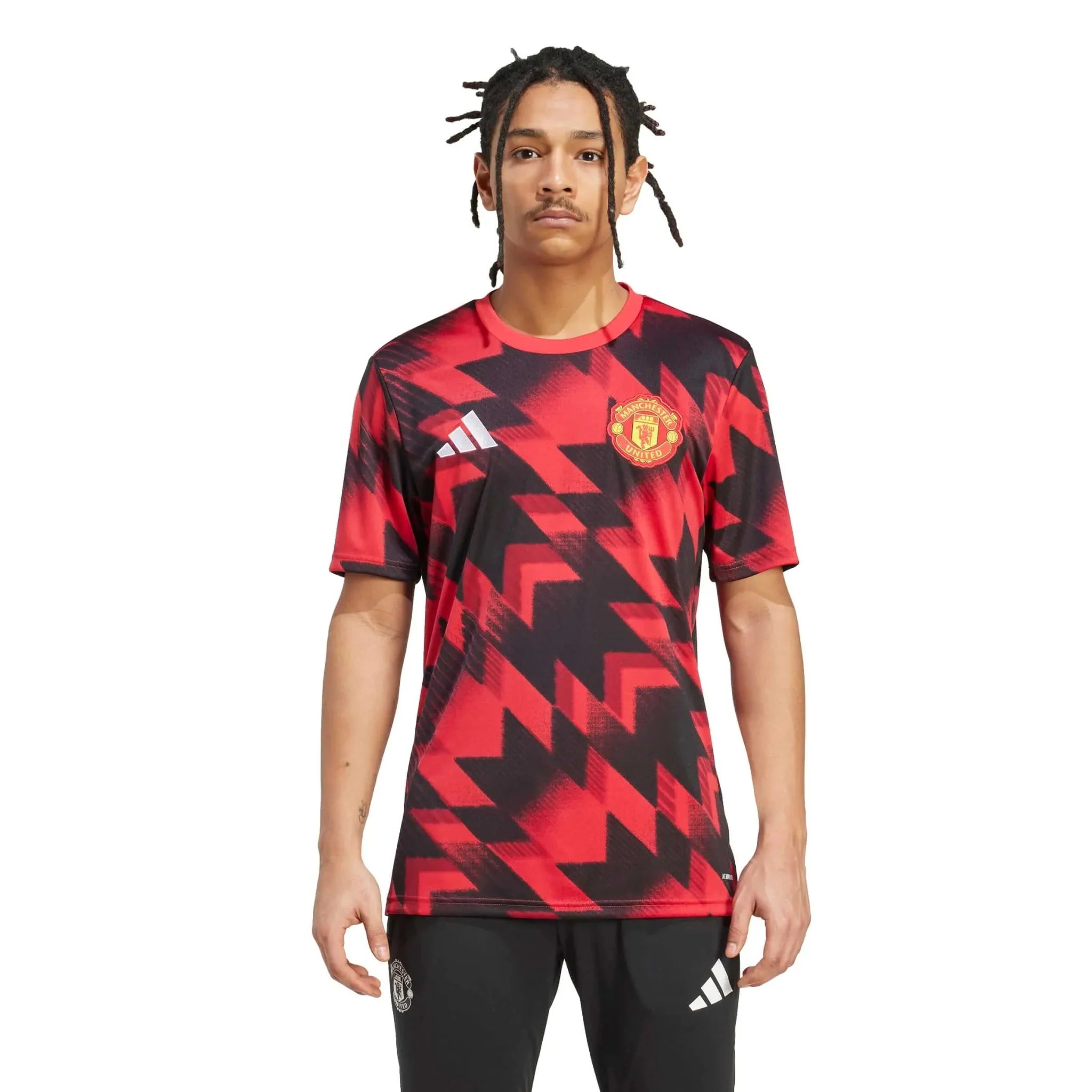 adidas 2025-26 Manchester United Men's Pre-Match Soccer Jersey 3