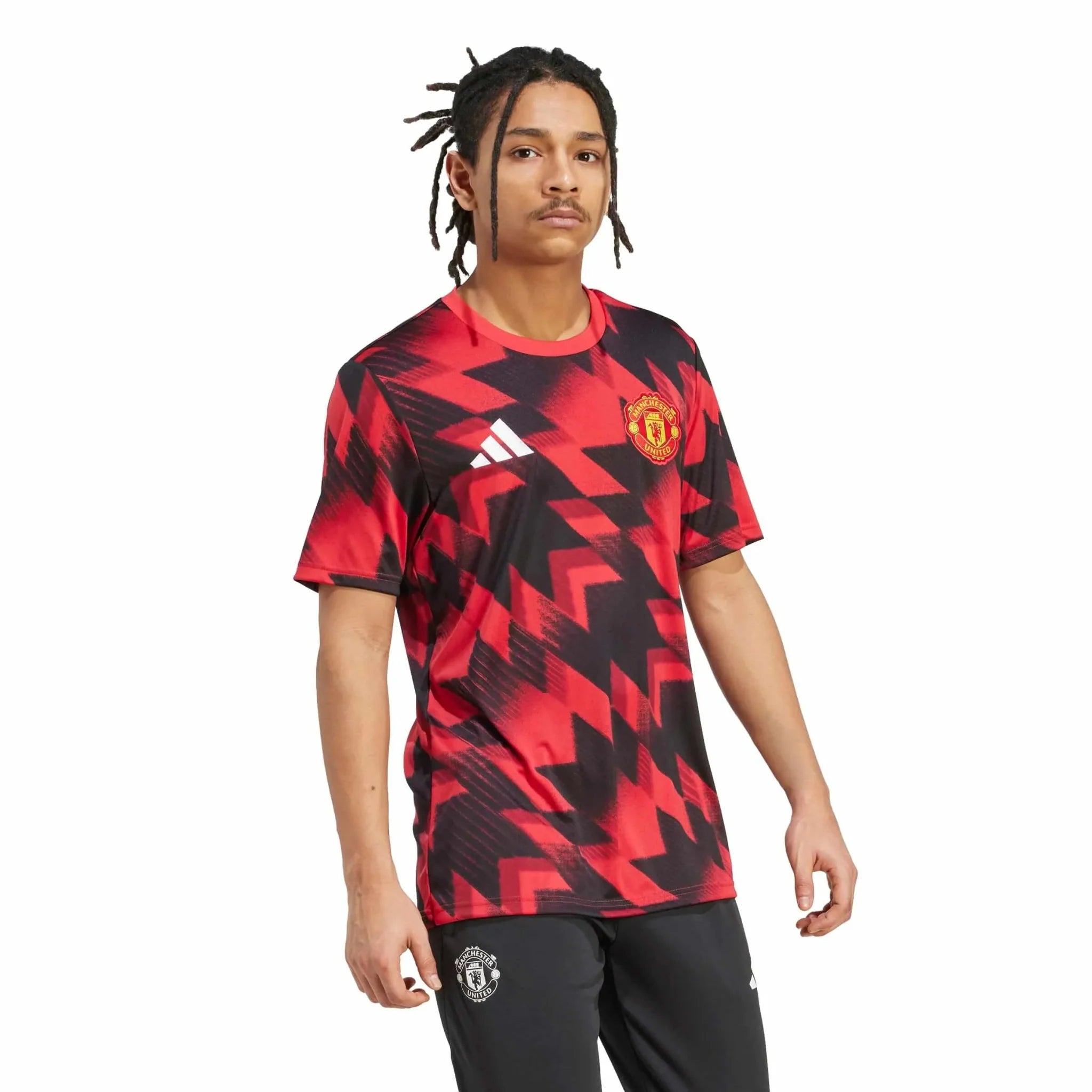 adidas 2025-26 Manchester United Men's Pre-Match Soccer Jersey 4