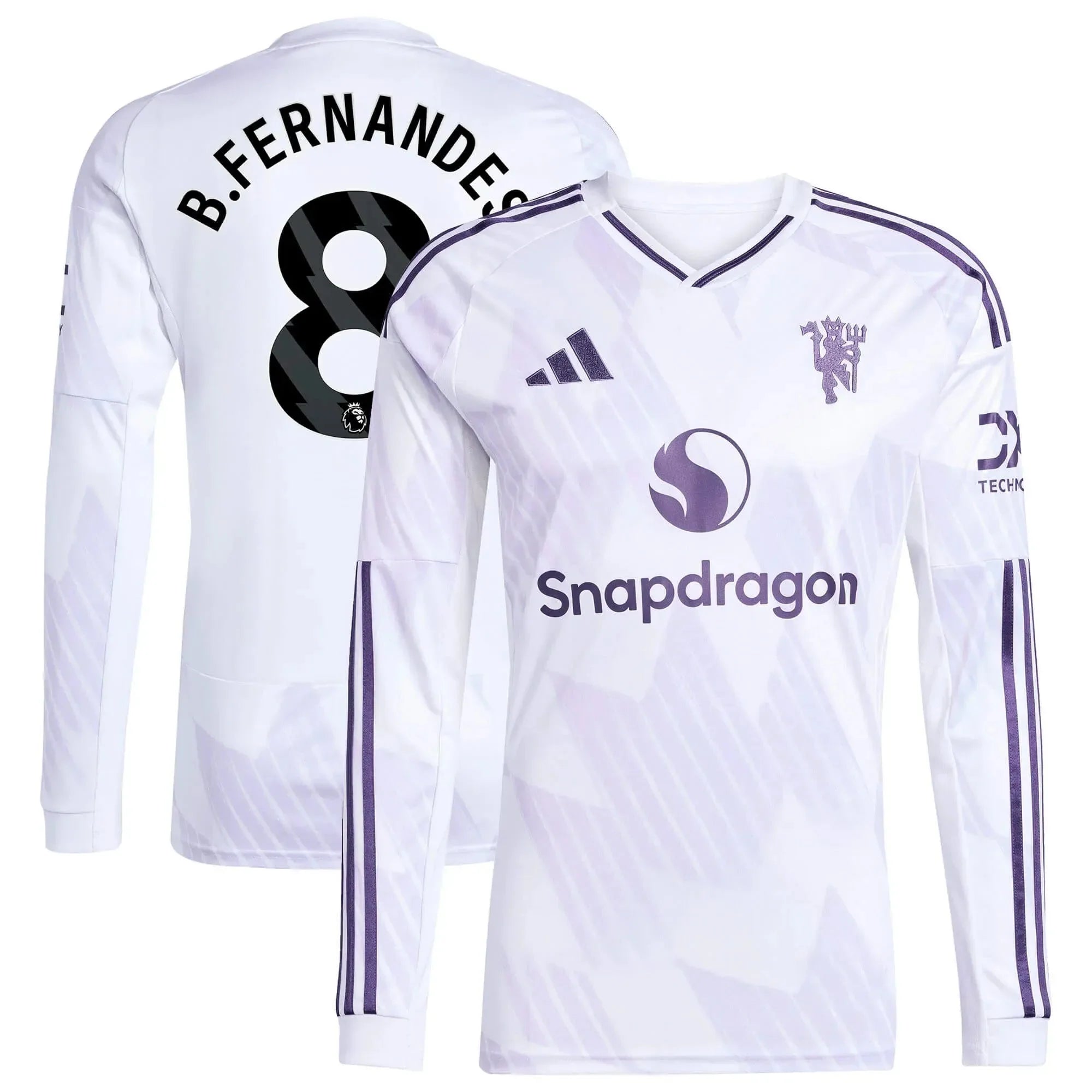 adidas 2025-26 Manchester United Men's Stadium Away Long-Sleeve Soccer Jersey 7