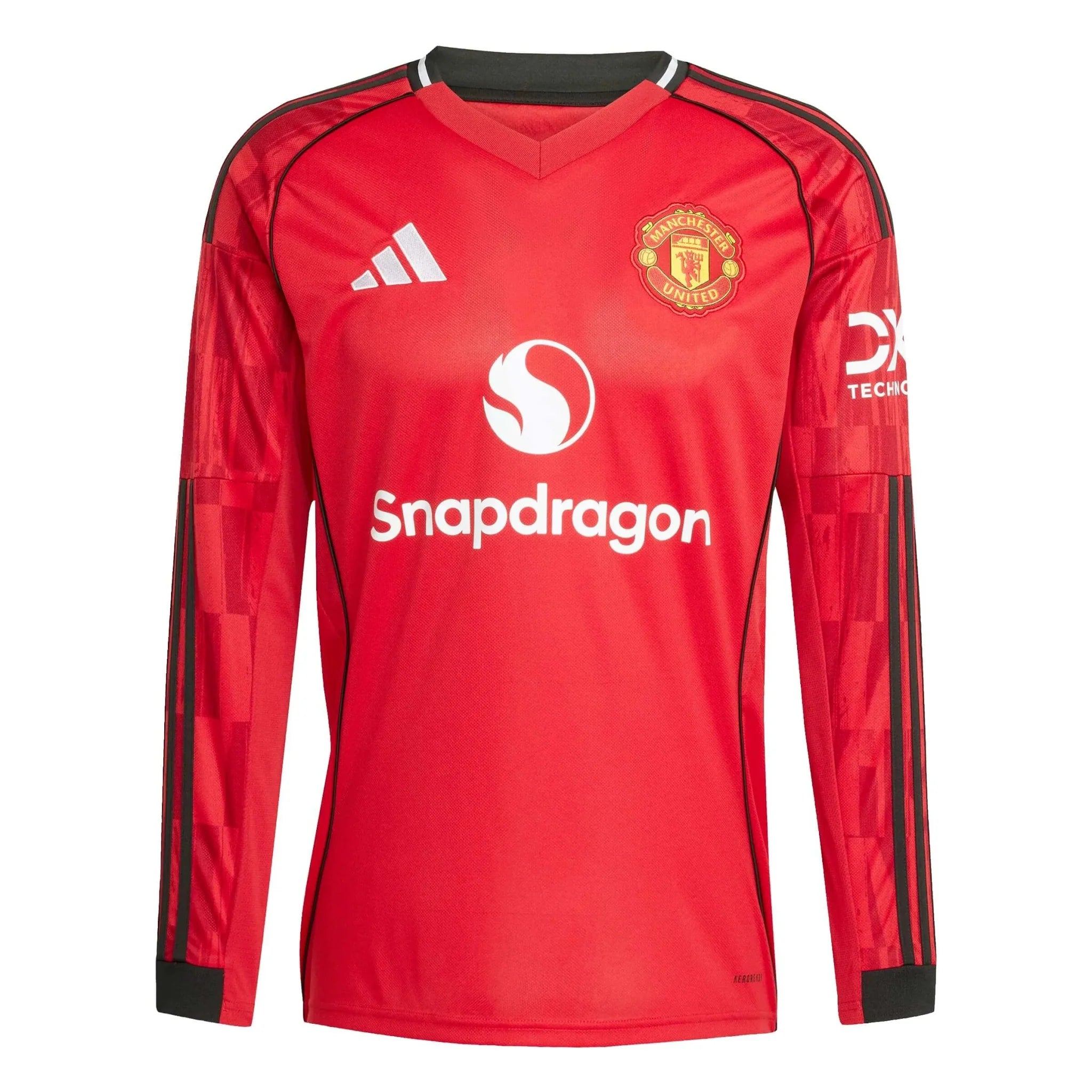 adidas 2025-26 Manchester United Men's Stadium Home Long-Sleeve Soccer Jersey 1