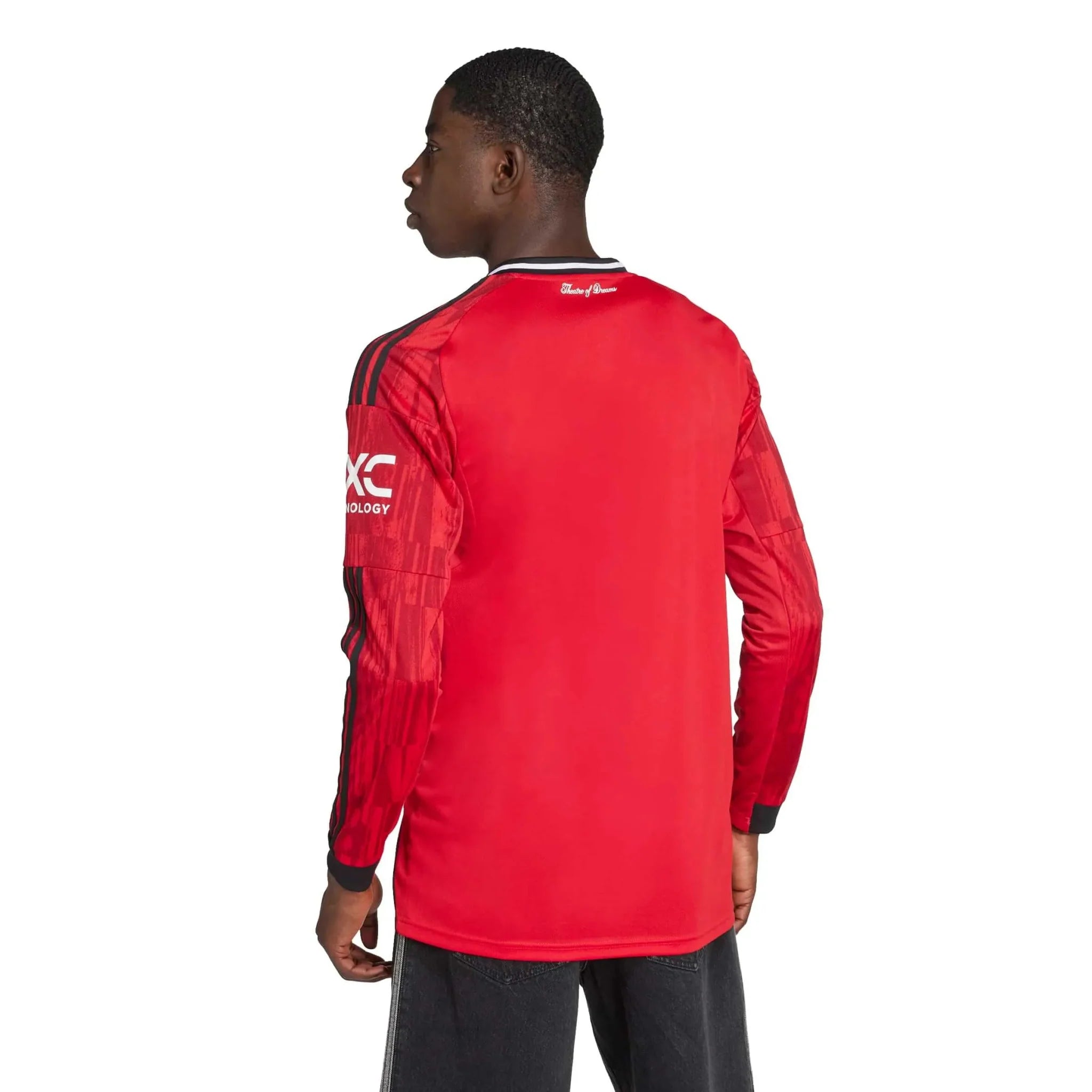 adidas 2025-26 Manchester United Men's Stadium Home Long-Sleeve Soccer Jersey 4