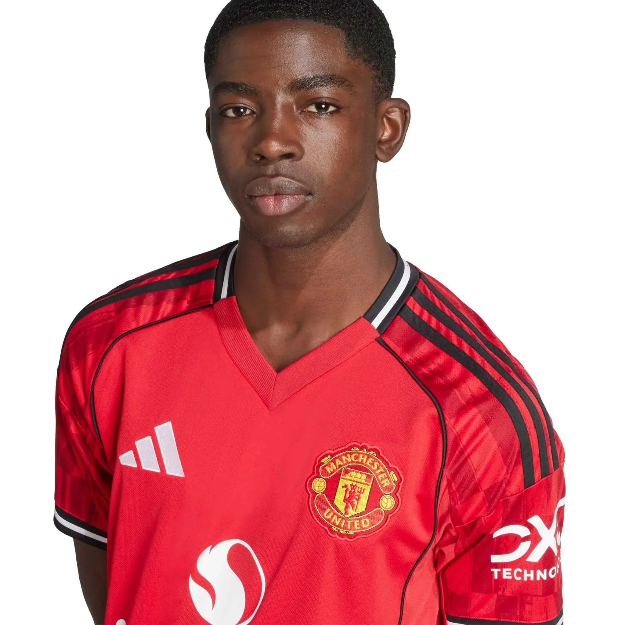 adidas 2025-26 Manchester United Men's Stadium Home Soccer Jersey 5