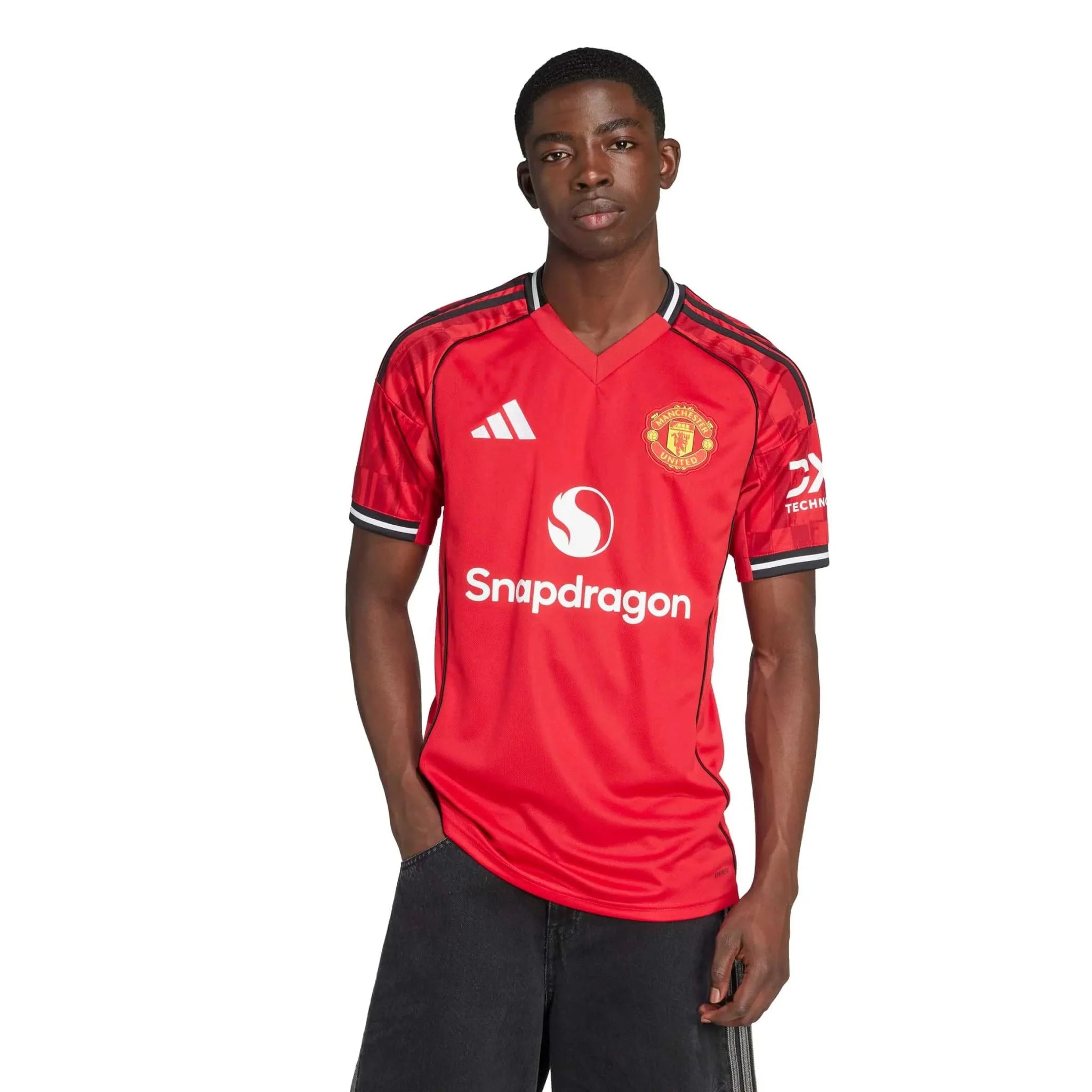 adidas 2025-26 Manchester United Men's Stadium Home Soccer Jersey 3