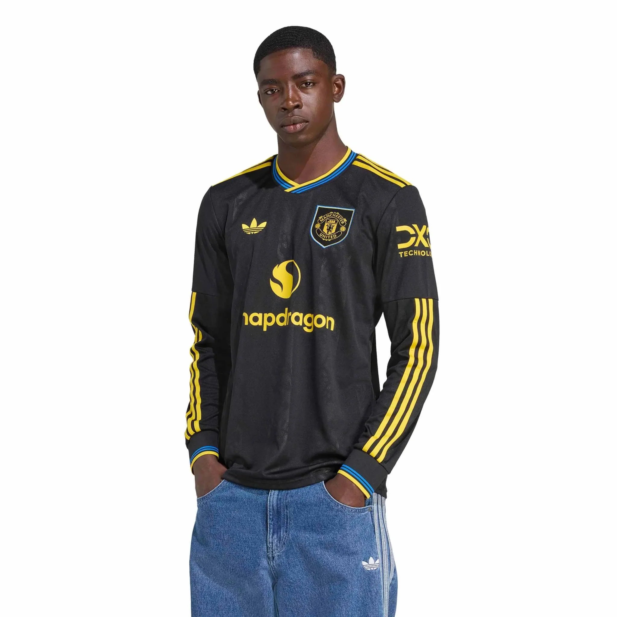 adidas 2025-26 Manchester United Men's Stadium Third Long-Sleeve Soccer Jersey 3