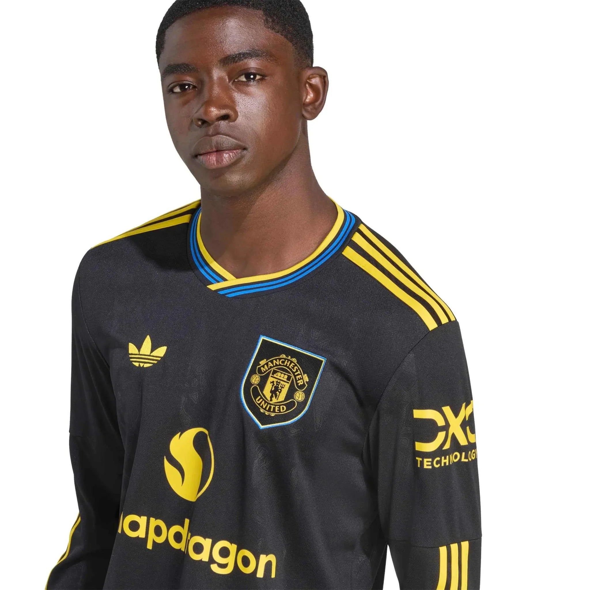 adidas 2025-26 Manchester United Men's Stadium Third Long-Sleeve Soccer Jersey 5
