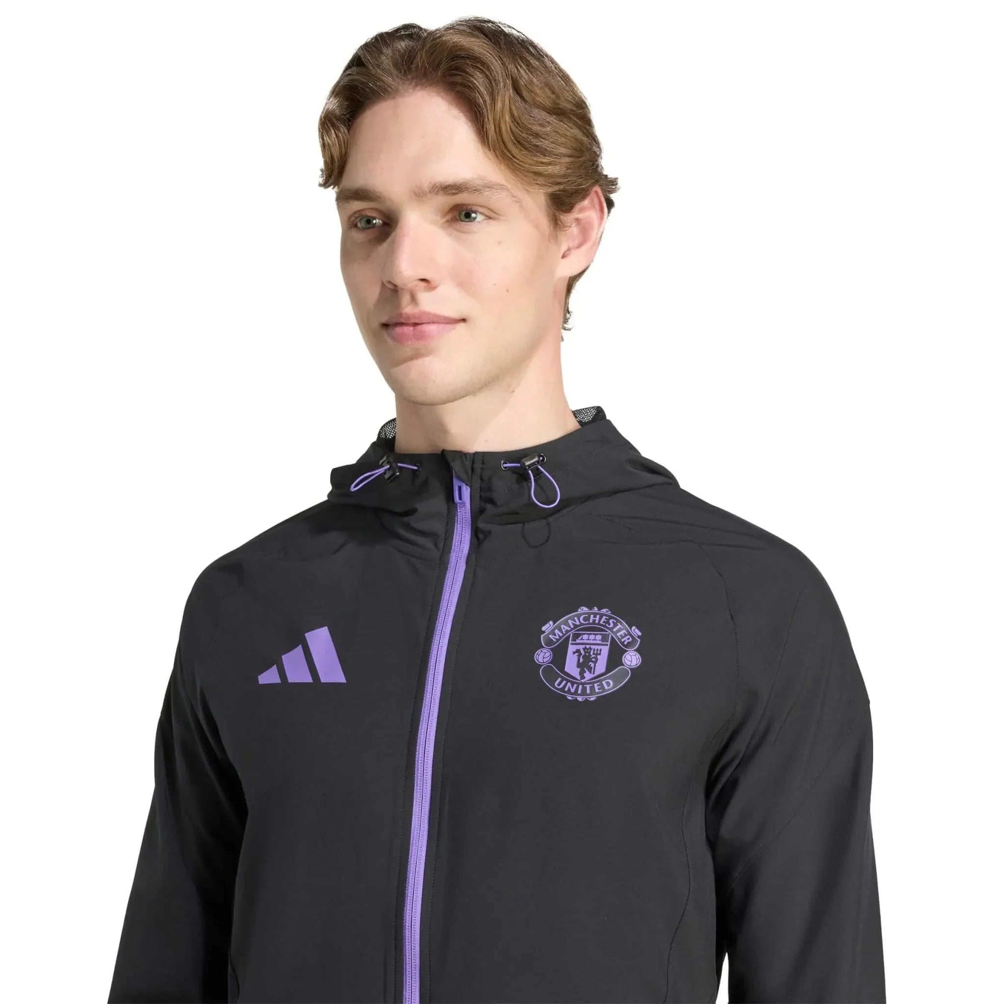 adidas 2025-26 Manchester United Men's Tiro 25 Competition Vis Tech Travel Jacket 4