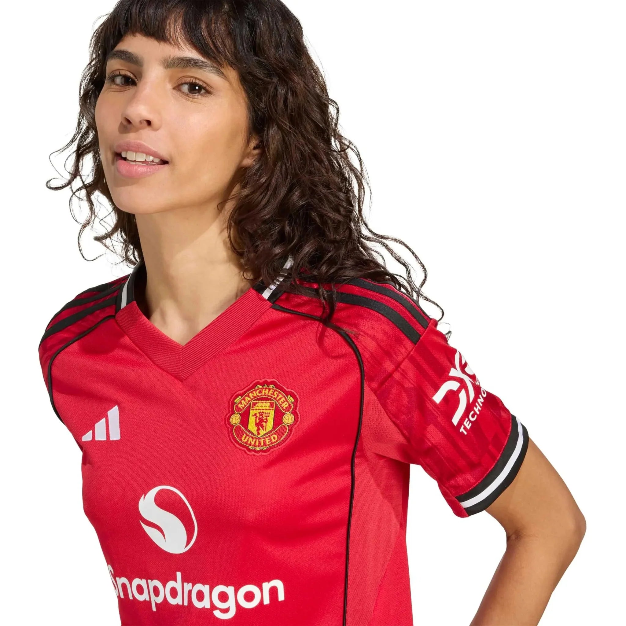 adidas 2025-26 Manchester United Women's Stadium Home Soccer Jersey 5