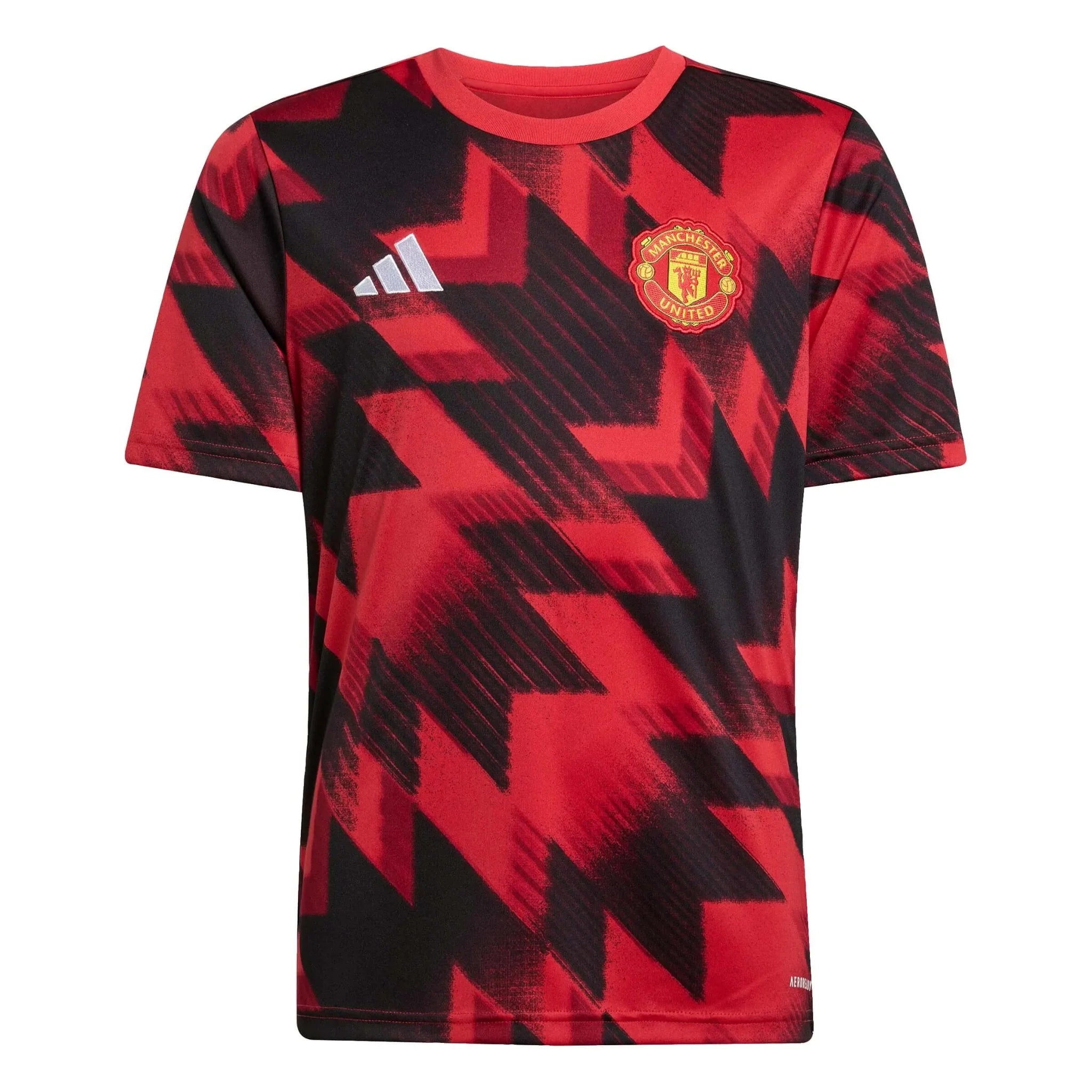 adidas 2025-26 Manchester United Youth Pre-Match Soccer Jersey 1