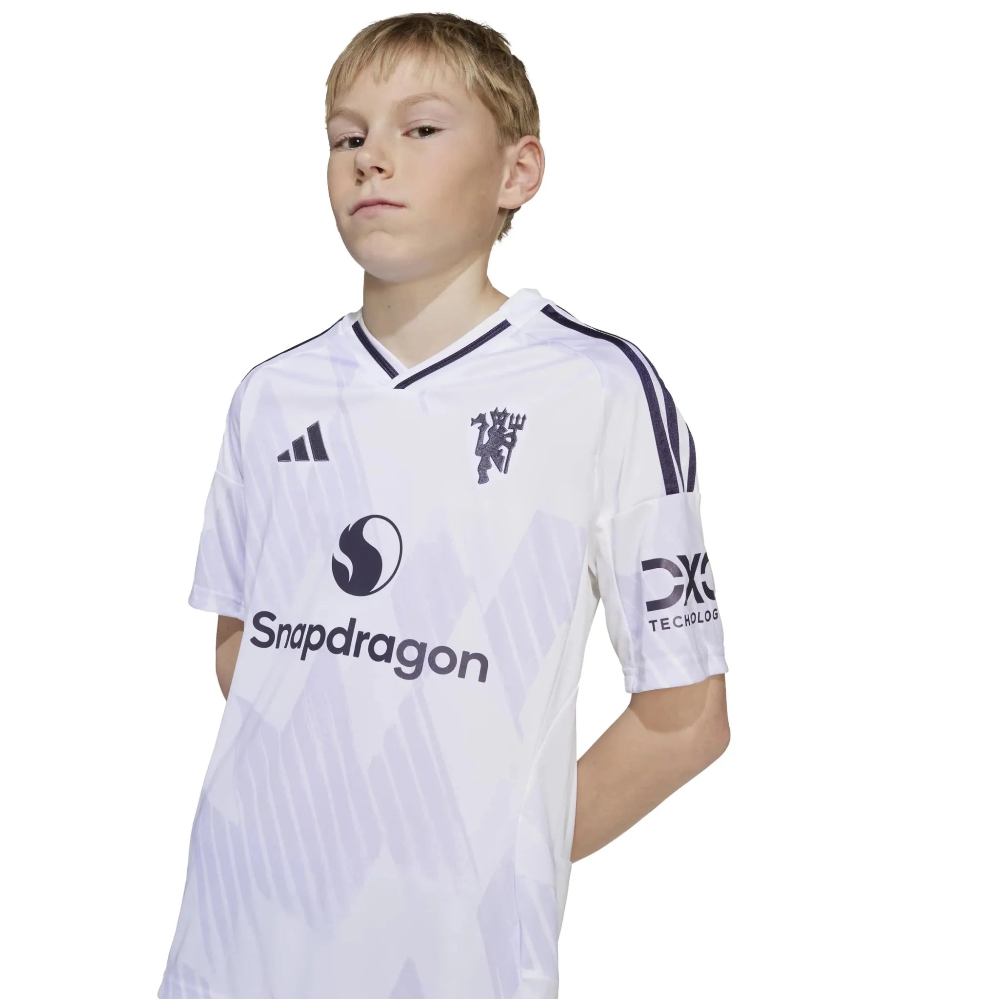 adidas 2025-26 Manchester United Youth Stadium Away Soccer Jersey 3