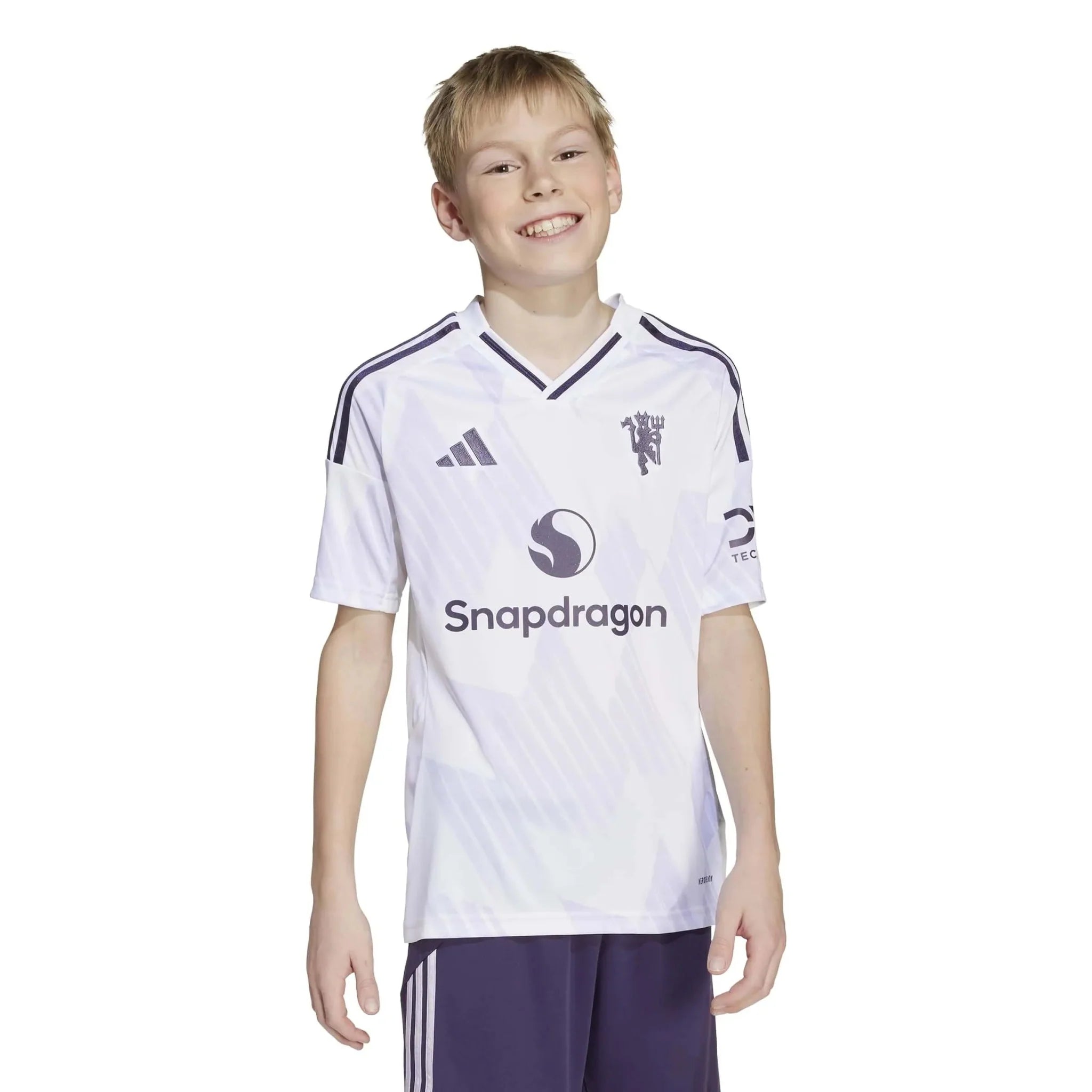 adidas 2025-26 Manchester United Youth Stadium Away Soccer Jersey 5