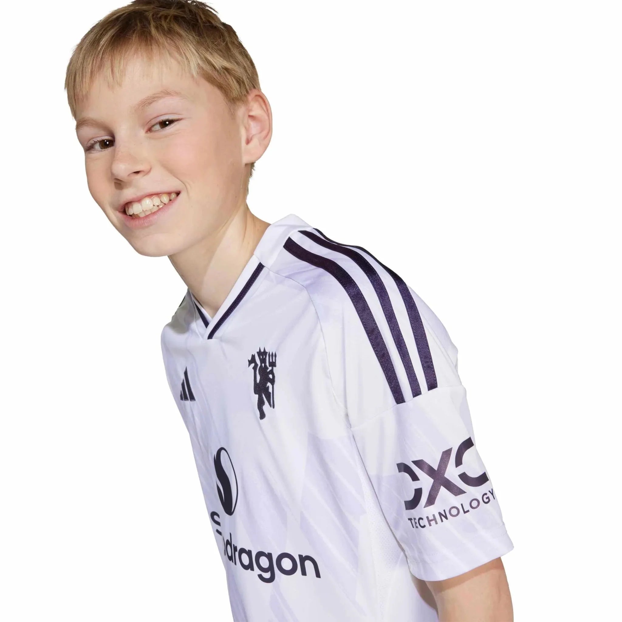 adidas 2025-26 Manchester United Youth Stadium Away Soccer Jersey 4