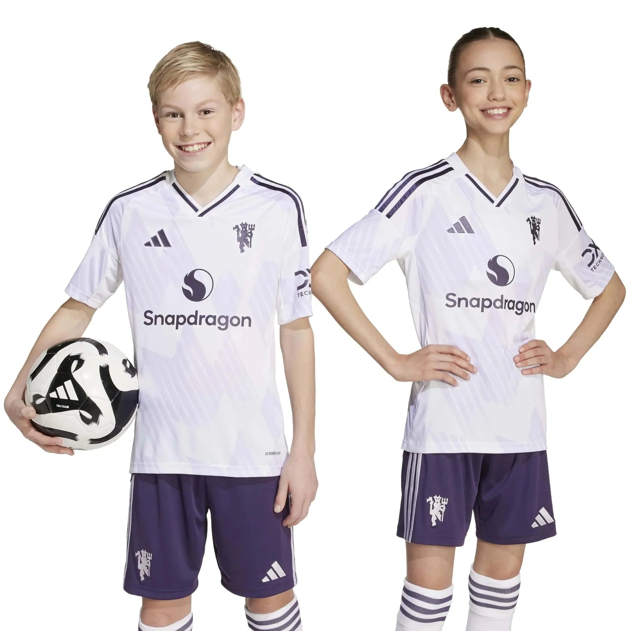 adidas 2025-26 Manchester United Youth Stadium Away Soccer Jersey 7